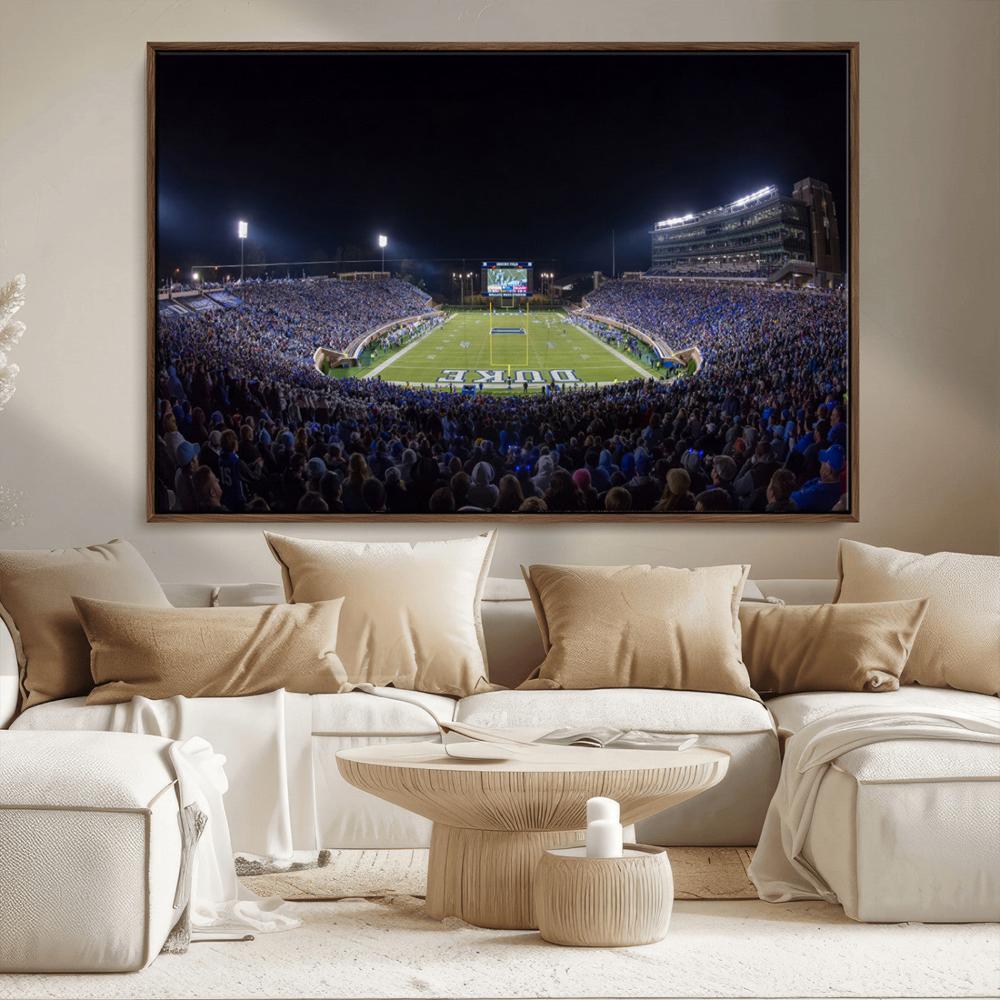 21070-MGV-CV-36X24-Duke University Blue Devils Football Team Print - Durham Wallace Wade Stadium Wall Art Canvas Print