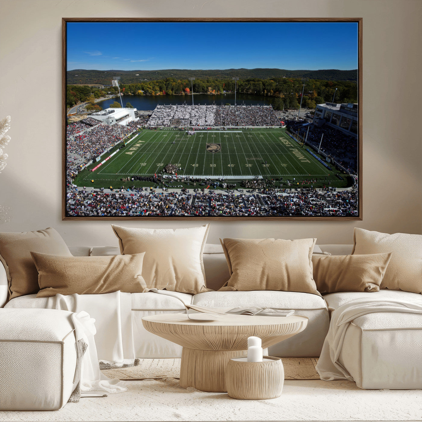 -Army Black Knights Football Team Print - West Point Michie Stadium Wall Art Canvas Print