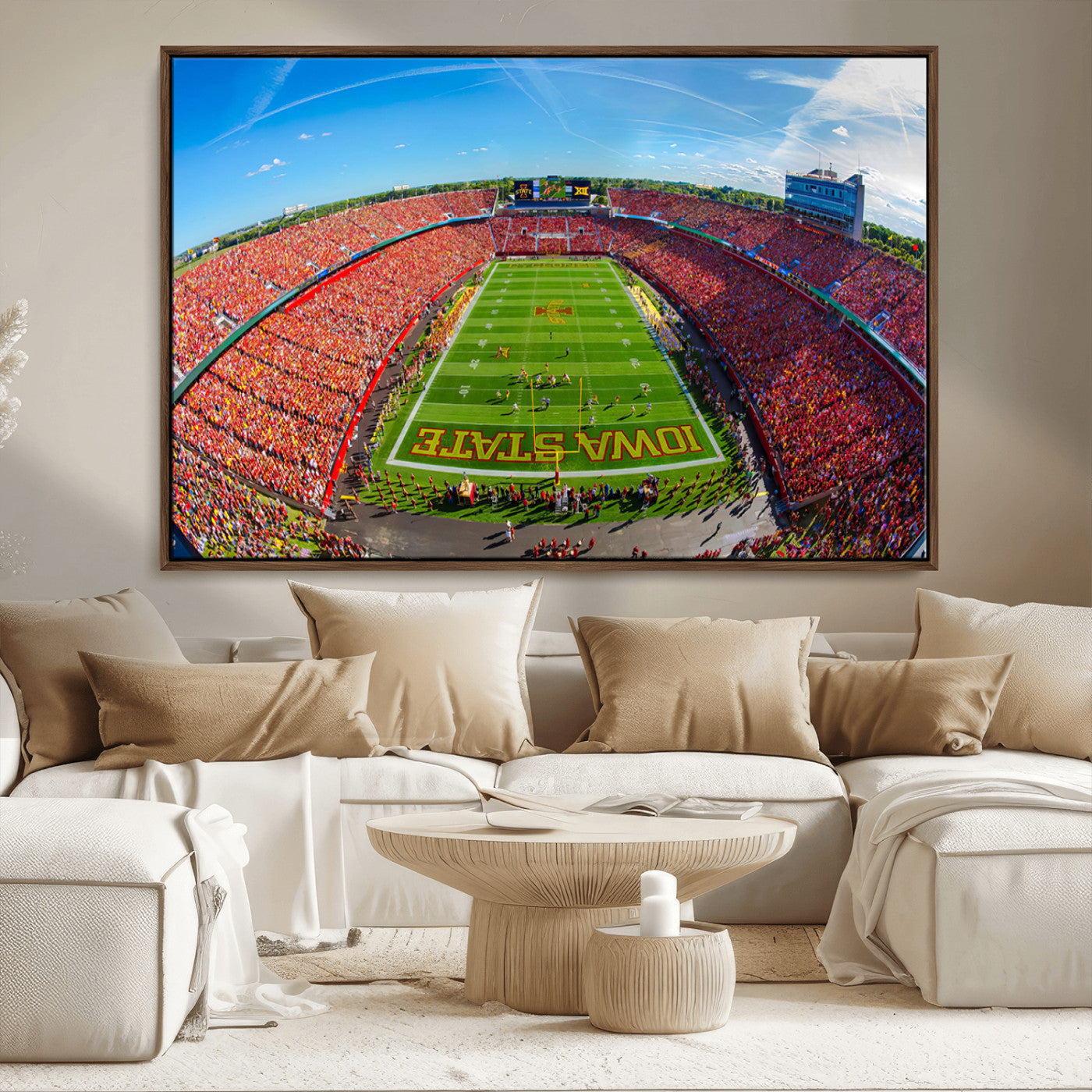 -Iowa State University Cyclones Football Team Print - Ames Jack Trice Stadium Art Canvas Print