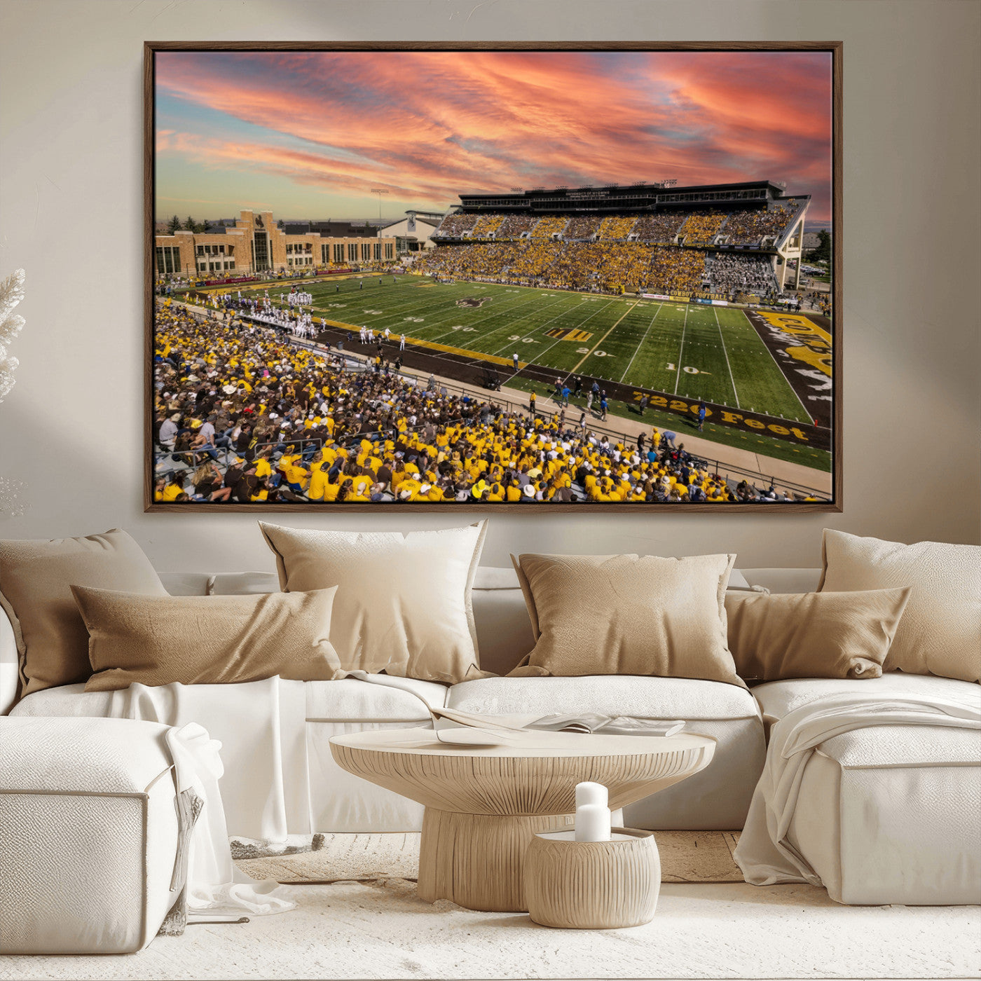 -University of Wyoming Cowboys Football Team Print - Laramie Jonah Field War Memorial Stadium Wall