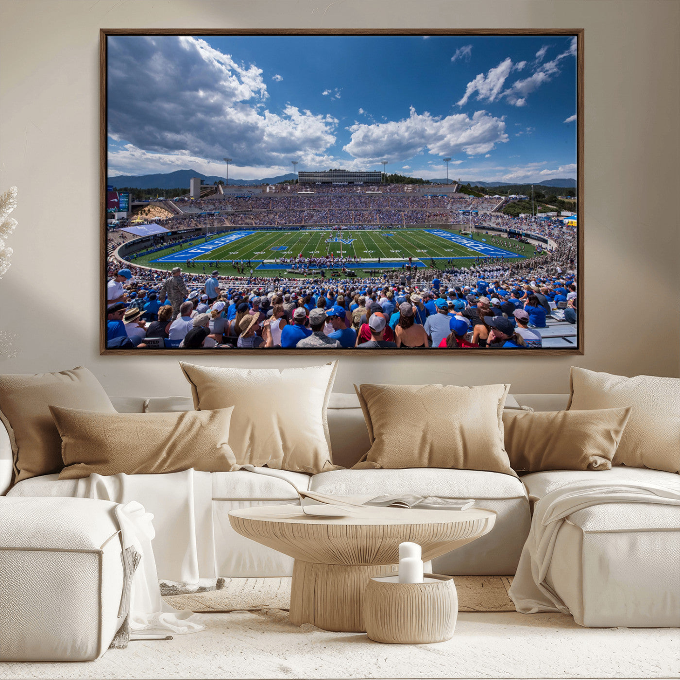 59281-MGV-CV-36X24-Air Force Falcons Football Team Print - Colorado Springs Falcon Stadium Wall Art Canvas Print