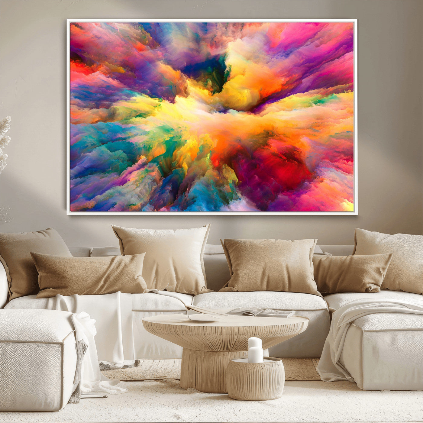 61038-MGV-CV-36X24-Blazing Vibrant Colors Cloud Wall Art Canvas Print