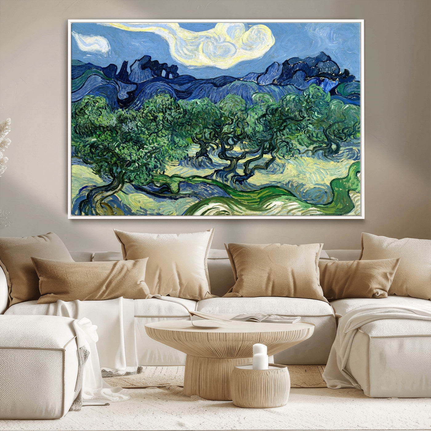 80252-MGV-CV-36X24-Olive Trees Van Gogh Wall Art Canvas Print