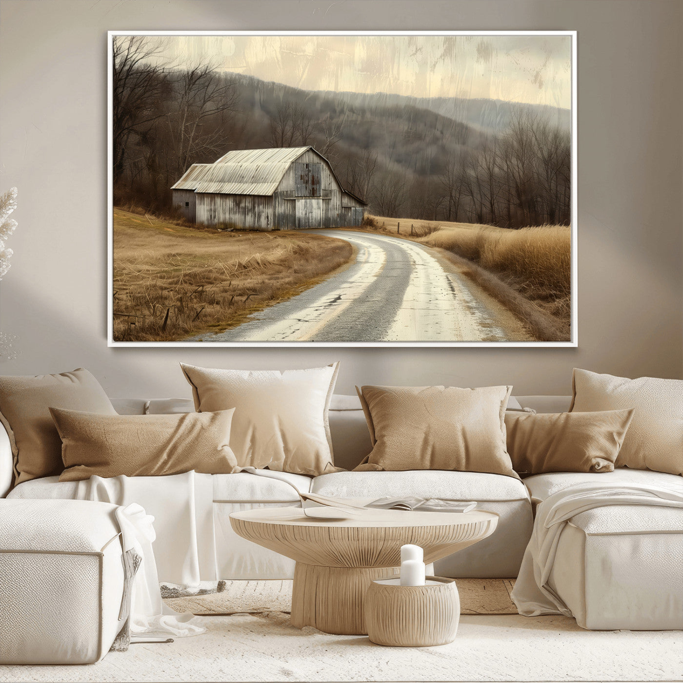 10376-MGV-CV-36X24-Vintage Barn for Farmhouse Wall Decor Canvas Print