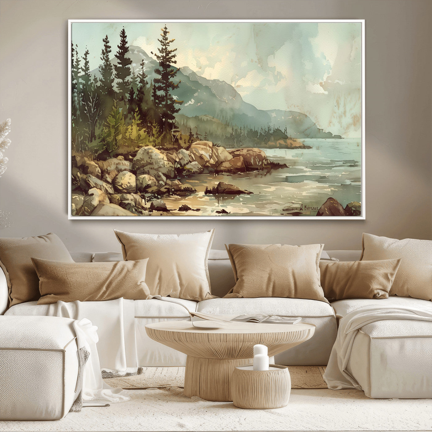 24809-MGV-CV-36X24-Abstract Acadia National Park Wall Art Canvas Print - Stunning 3-Panel Wall Art Canvas Print,