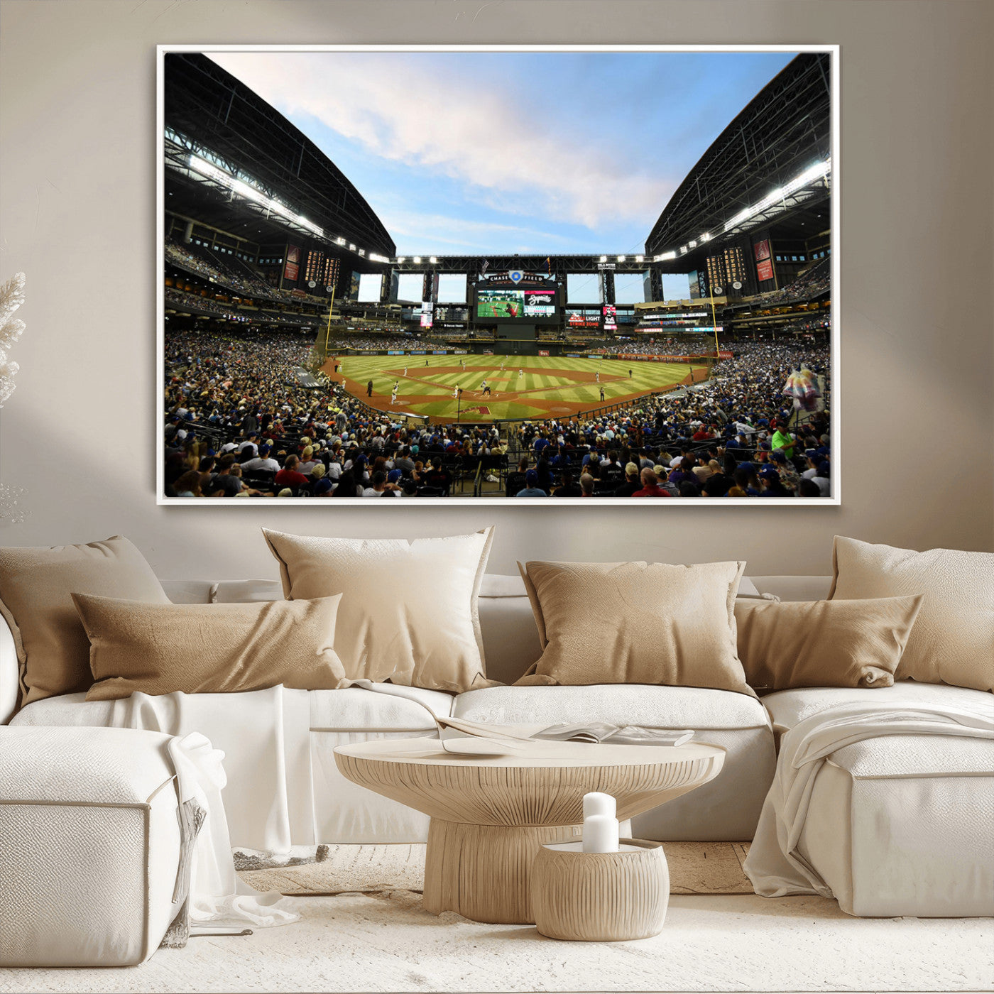 92672-MGV-CV-36X24-Arizona Diamondbacks Team Print - Phoenix Chase Field Stadium Wall Art Canvas Print
