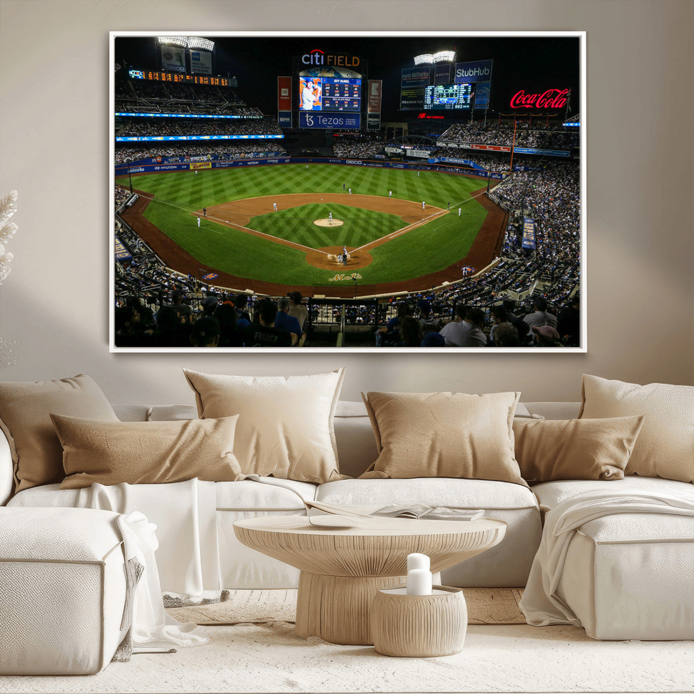 25148-MGV-CV-36X24-Los Angeles Dodgers Baseball Team Print - California Dodger Stadium Wall Art Canvas Print