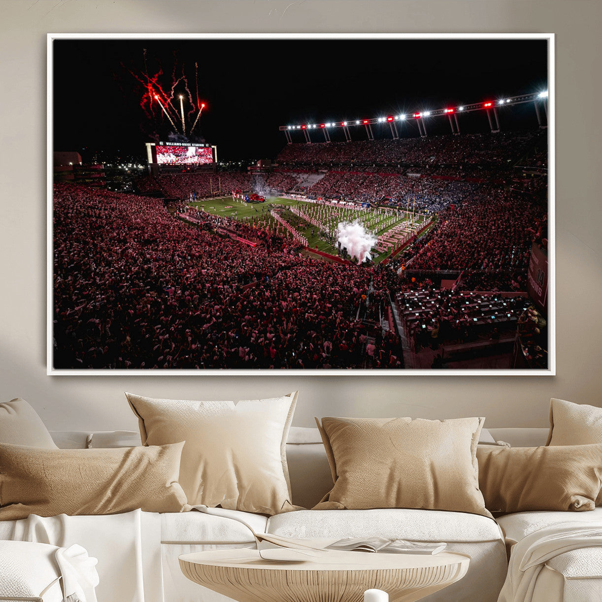 60690191-MGV-FC-36X24 - William Brice Stadium Wall Art Print – Baseball Game Room Artwork Print for Basement Dorm, Home, Office