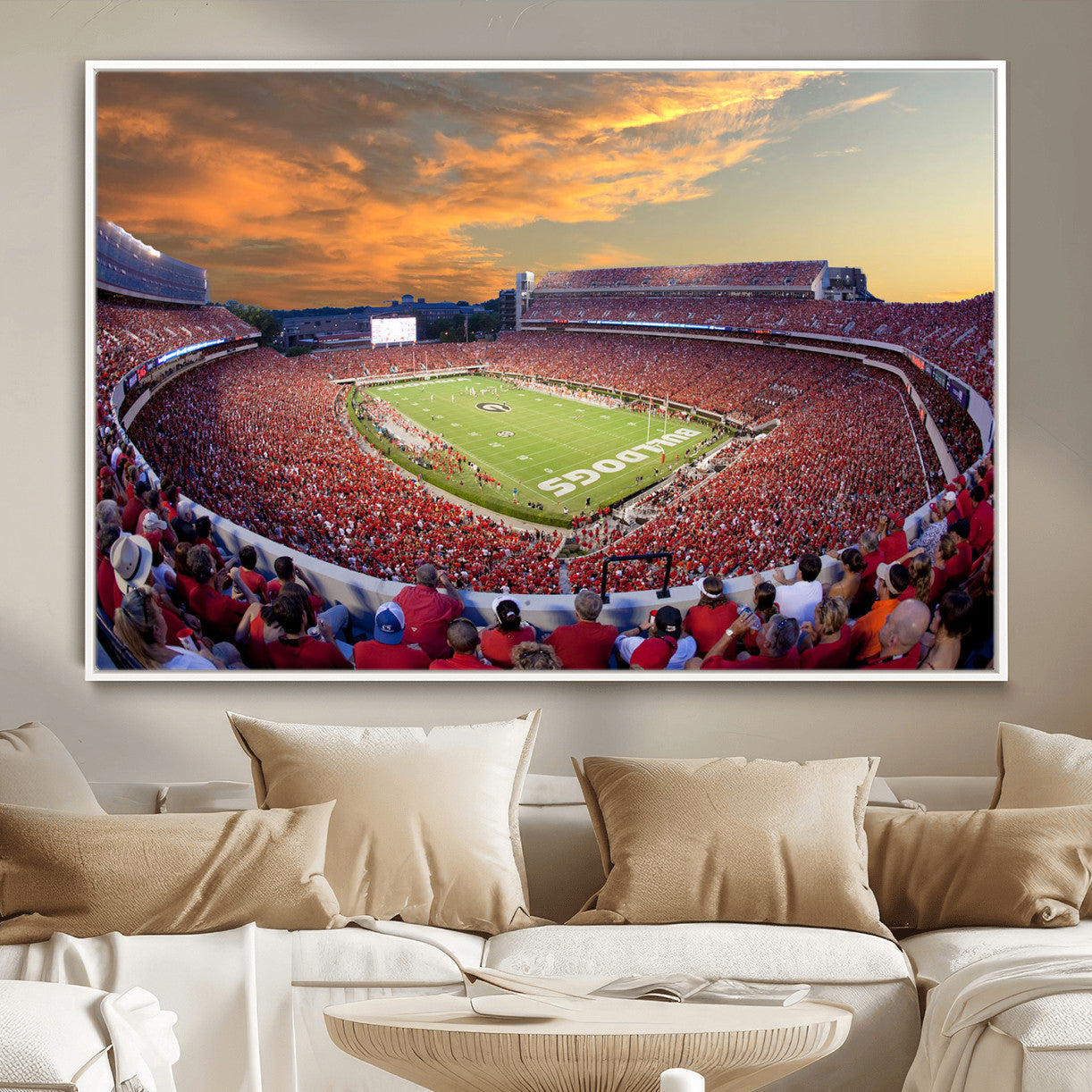 73680988-MGV-FC-36X24 - Dooley Stadium Wall Art, Sports Arena Canvas Print, Dooley Field Sanford Stadium Artwork for Home, Office