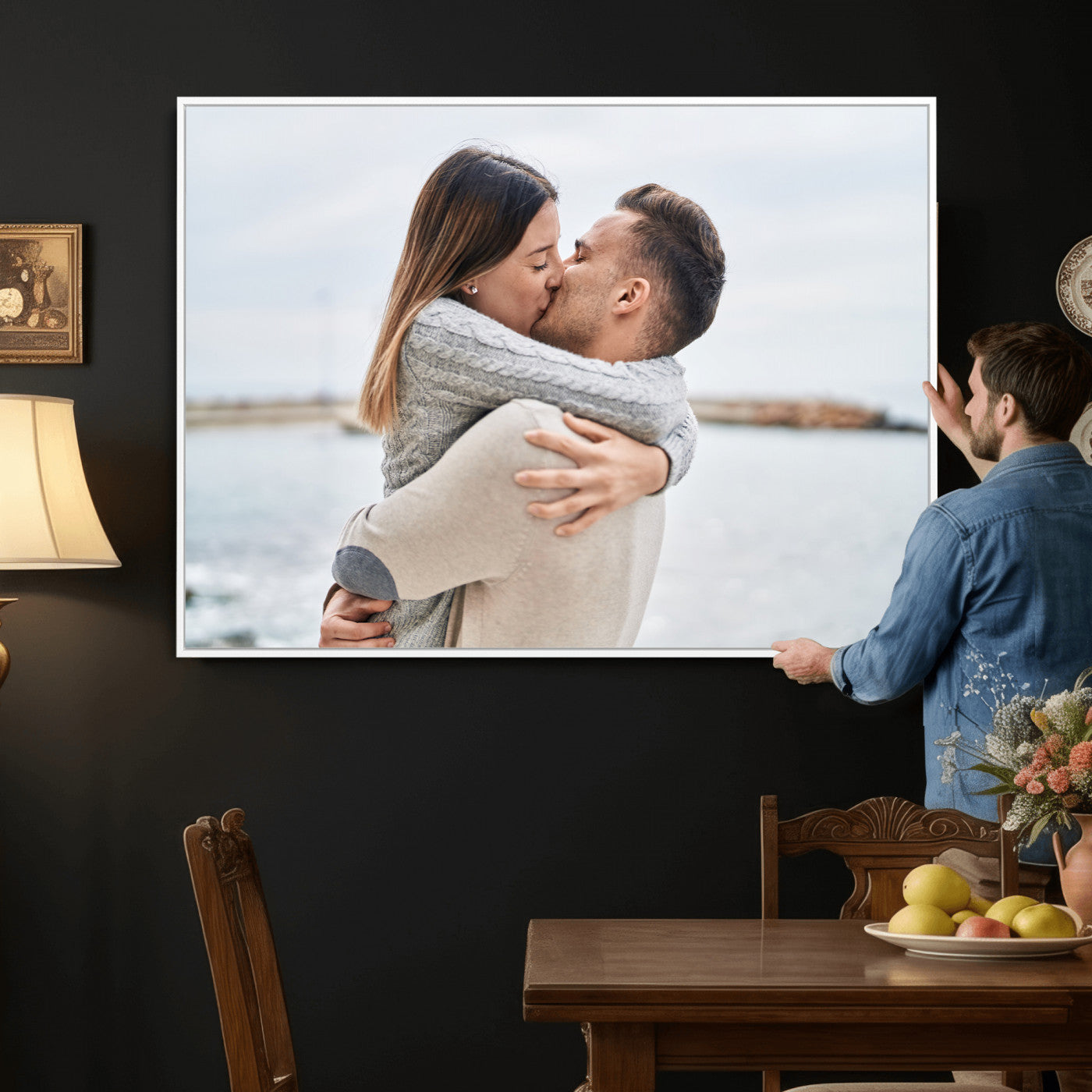 28984291-MGV-CV-36X24 - Custom Photo with Framed Canvas Wall Art Canvas Print Personalized Picture Print Framed Wall Art Digitally Printed Photo
