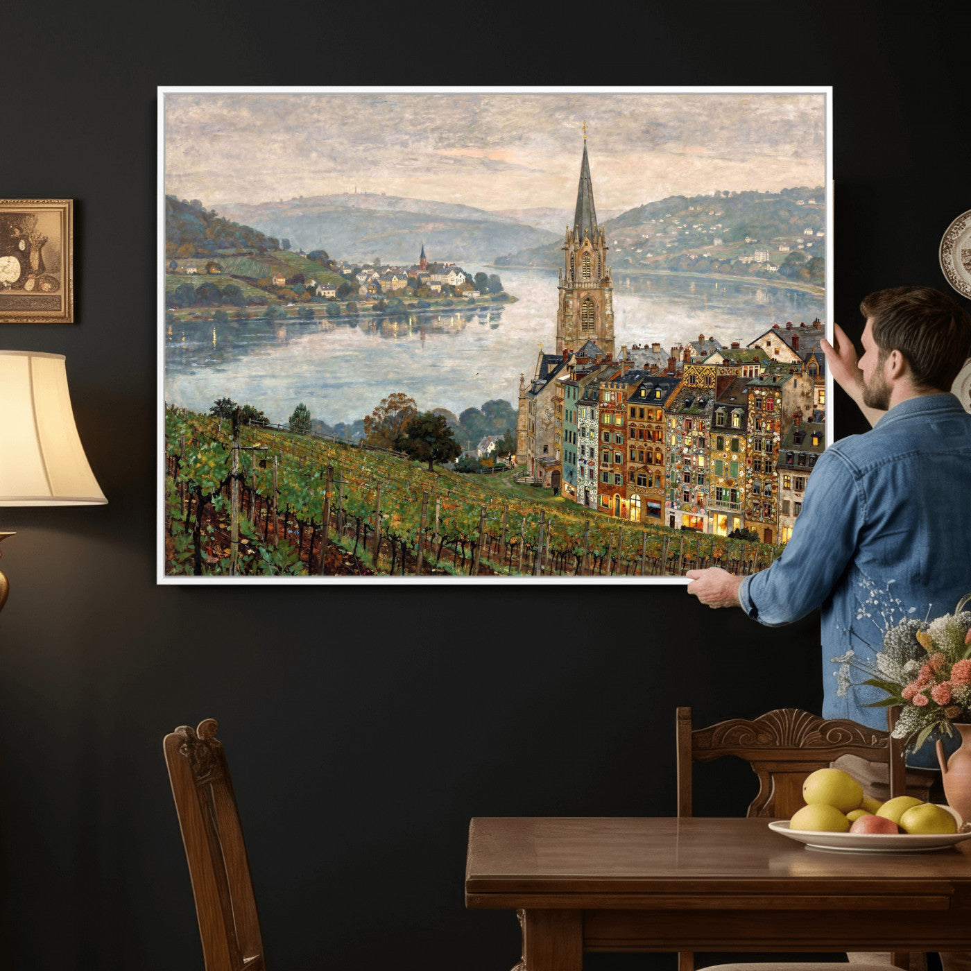 62626662-MGV-CV-36X24 - Mosel City Mosel River by Nicolai Astudin Wall Art Canvas Print