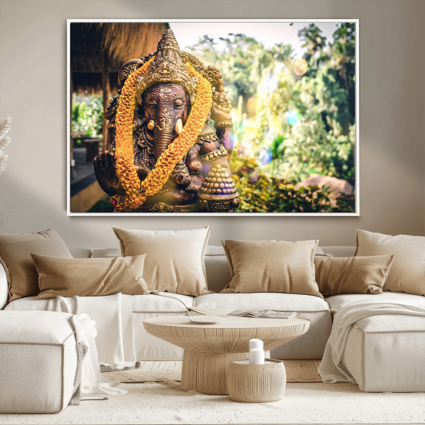 -Hinduism Statue Wall Art Canvas Print