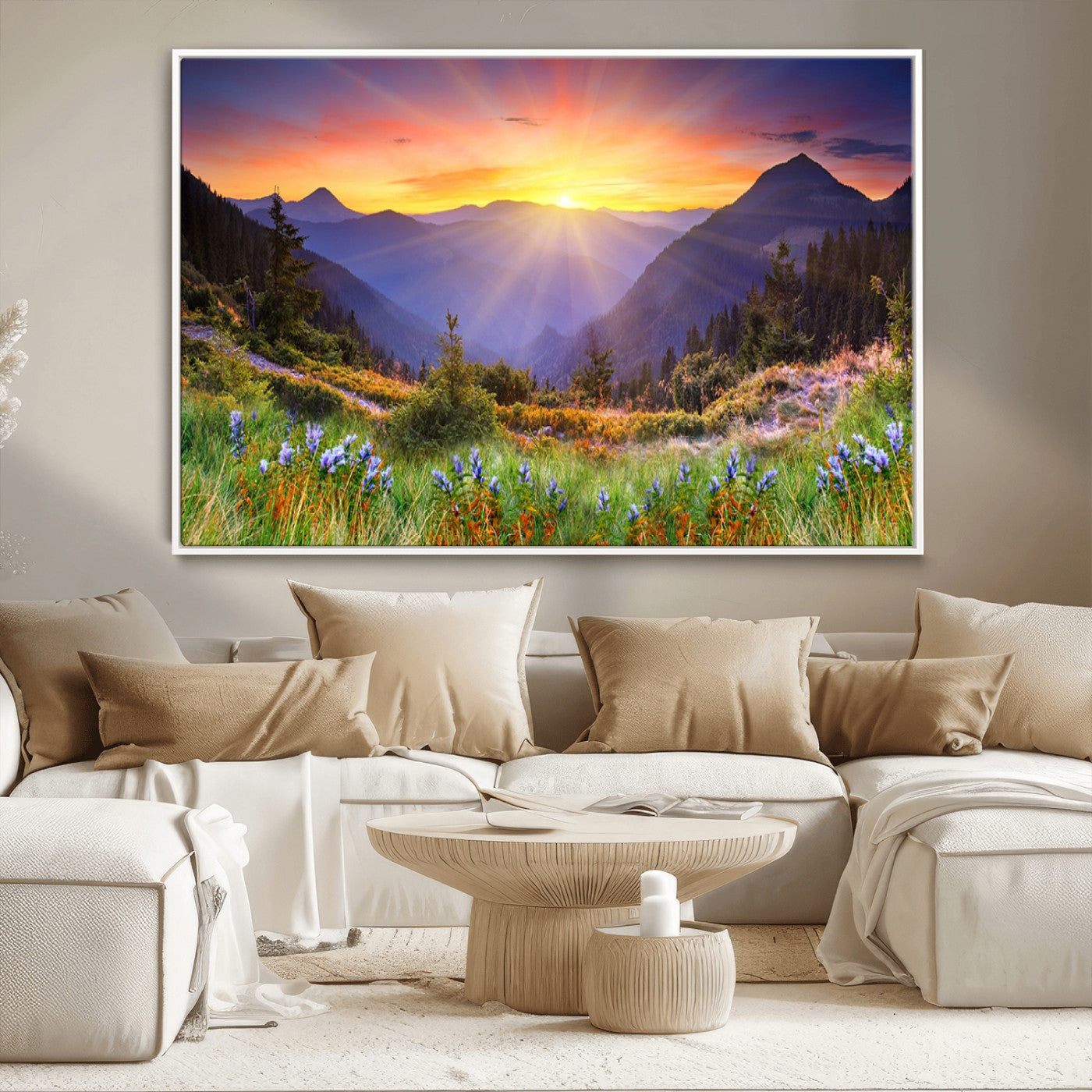46010-MGV-FC-36X24_White-Mountain and Spring Wall Art Canvas Print