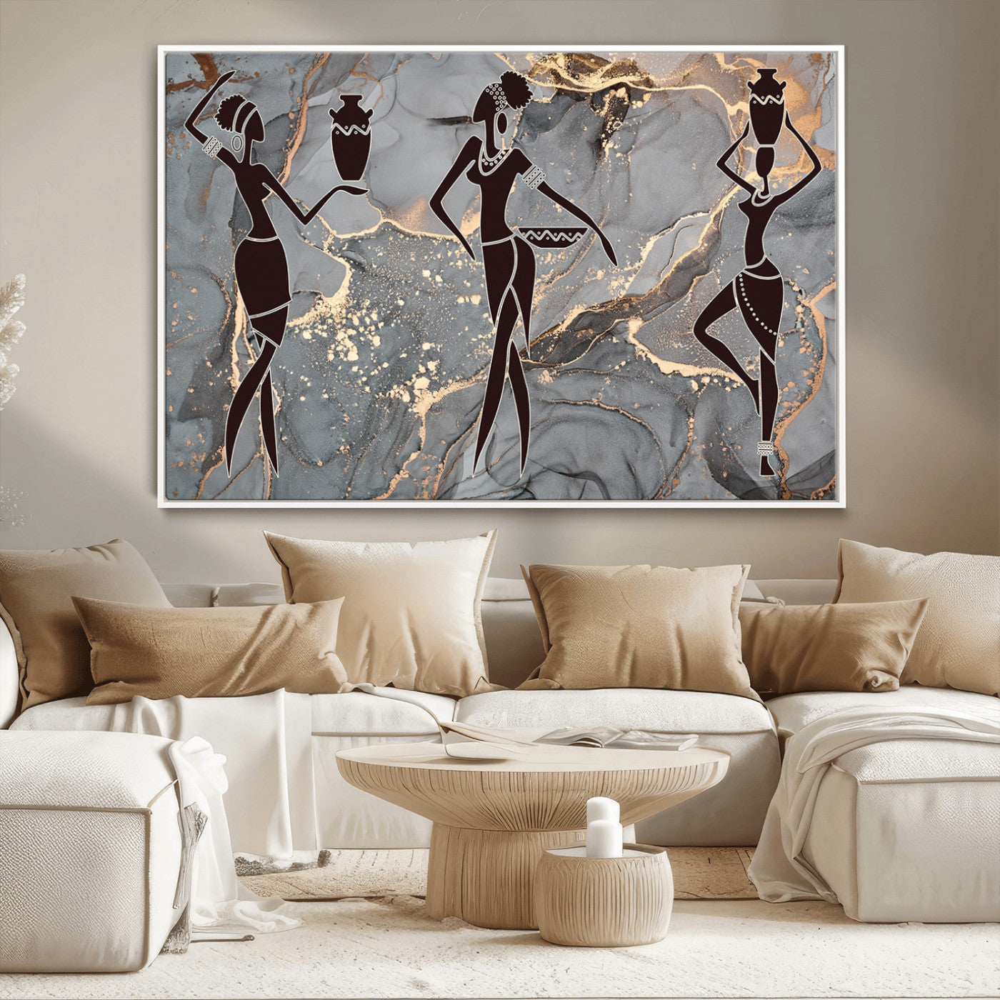 25097-MGV-CV-36X24-Abstract African Womens Art Canvas Print