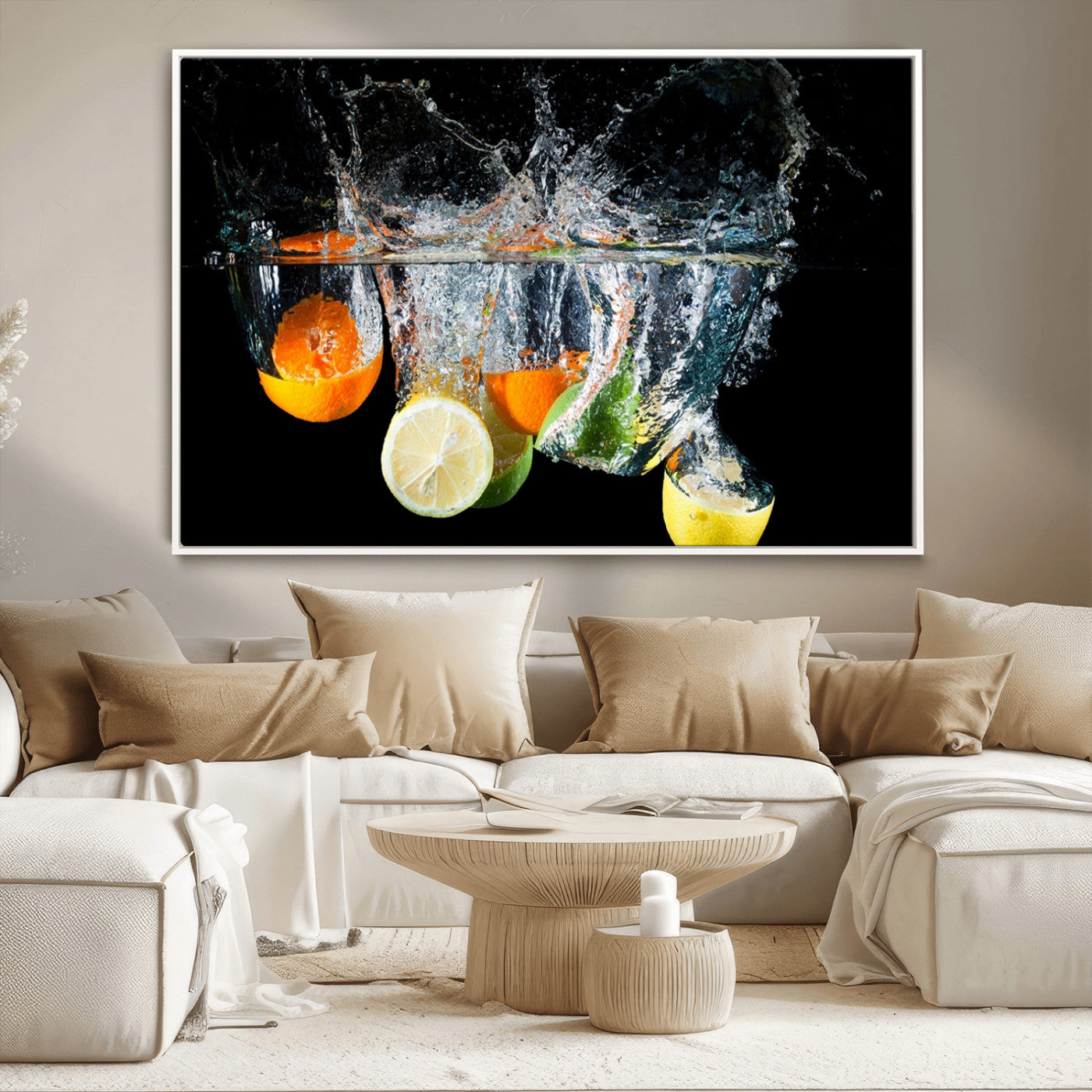 -Kitchen Wall Art, Kitchen Fruits Art Canvas Print