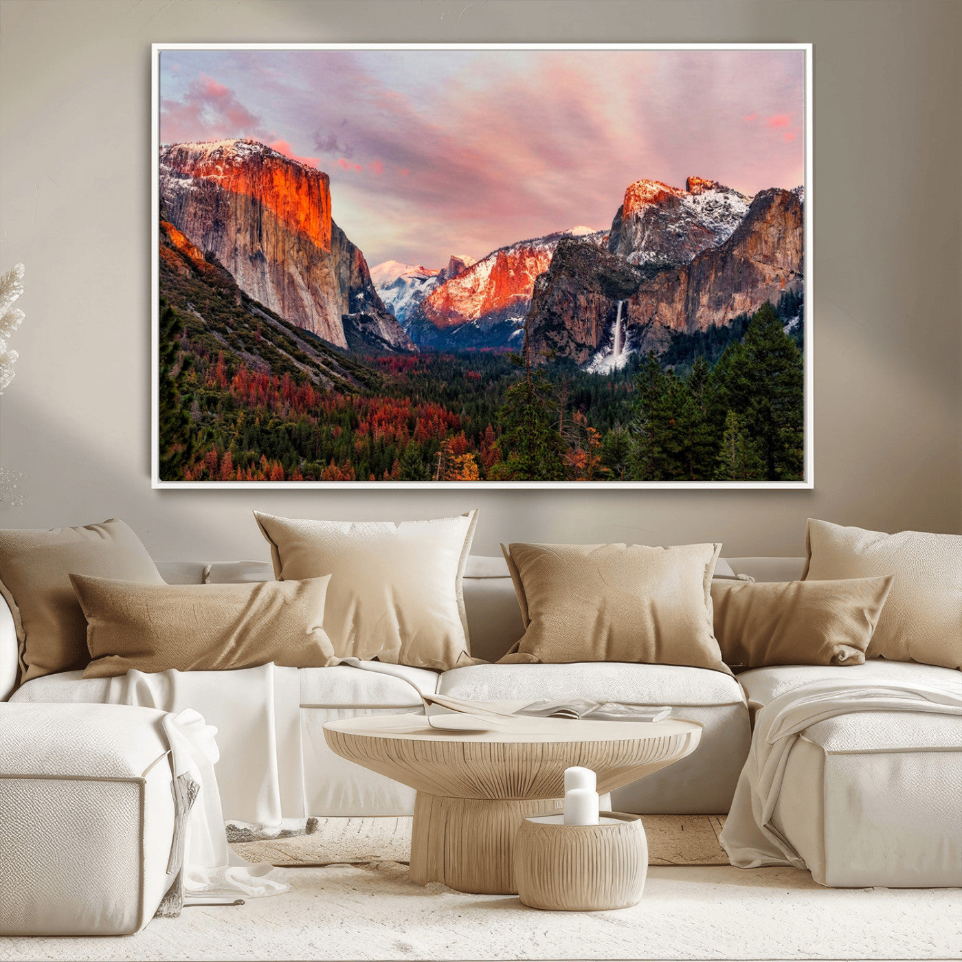 -Yosemite Half Dome Wall Art Canvas Print El Capitan