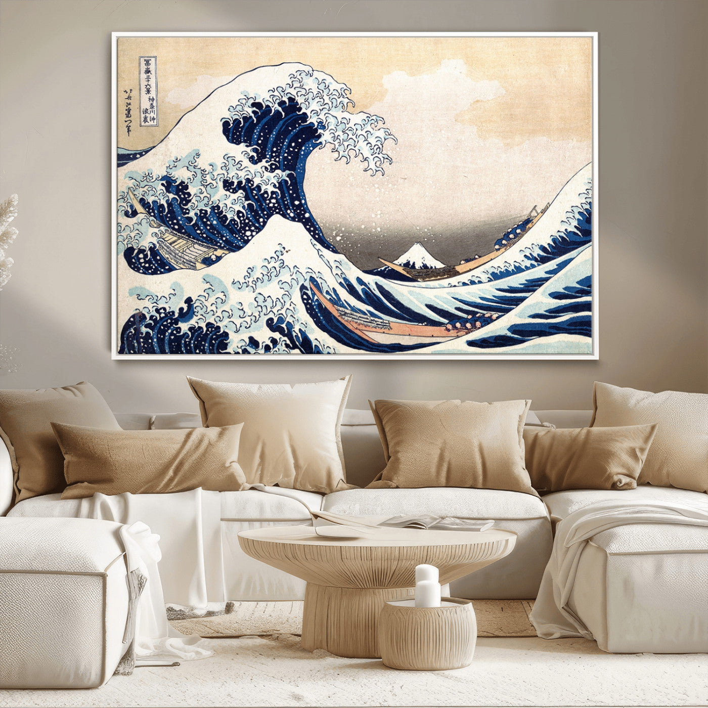 35635-MGV-CV-36X24-Wall Art Kanagawa Canvas Artwork Abstract Print