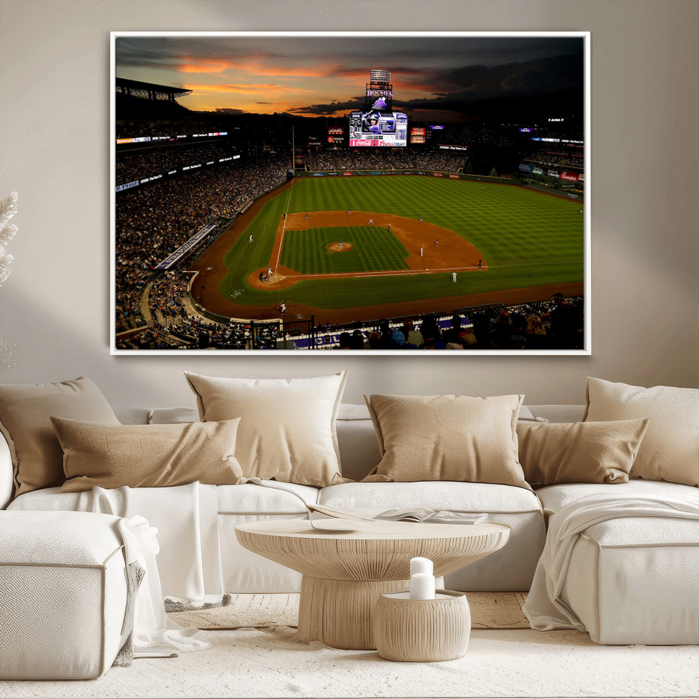 -Colorado Rockies Coors Field Wall Art Canvas Print - MLB Baseball Stadium