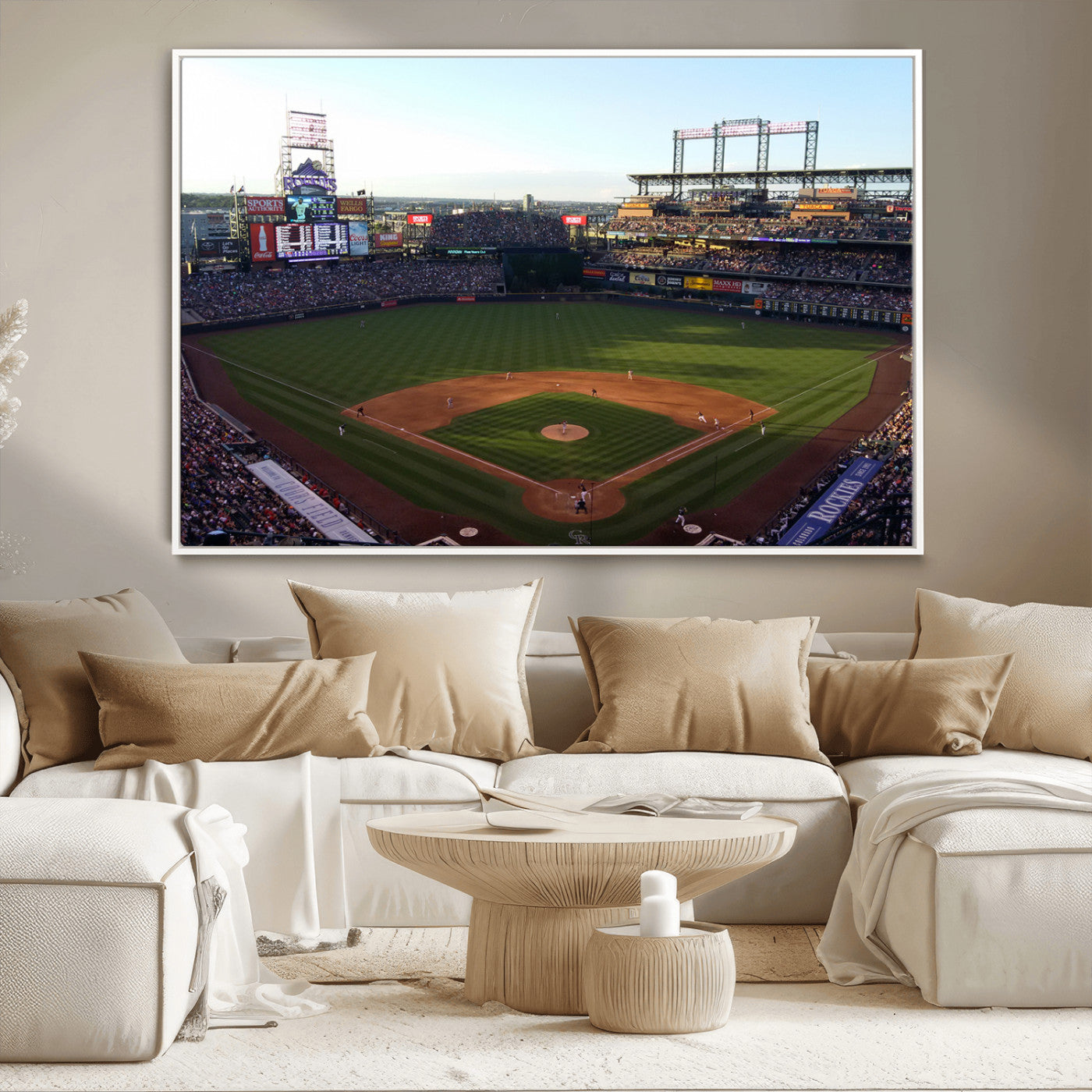 21638-MGV-CV-36X24-Colorado Rockies Coors Field Wall Art Canvas Print - MLB Baseball Stadium