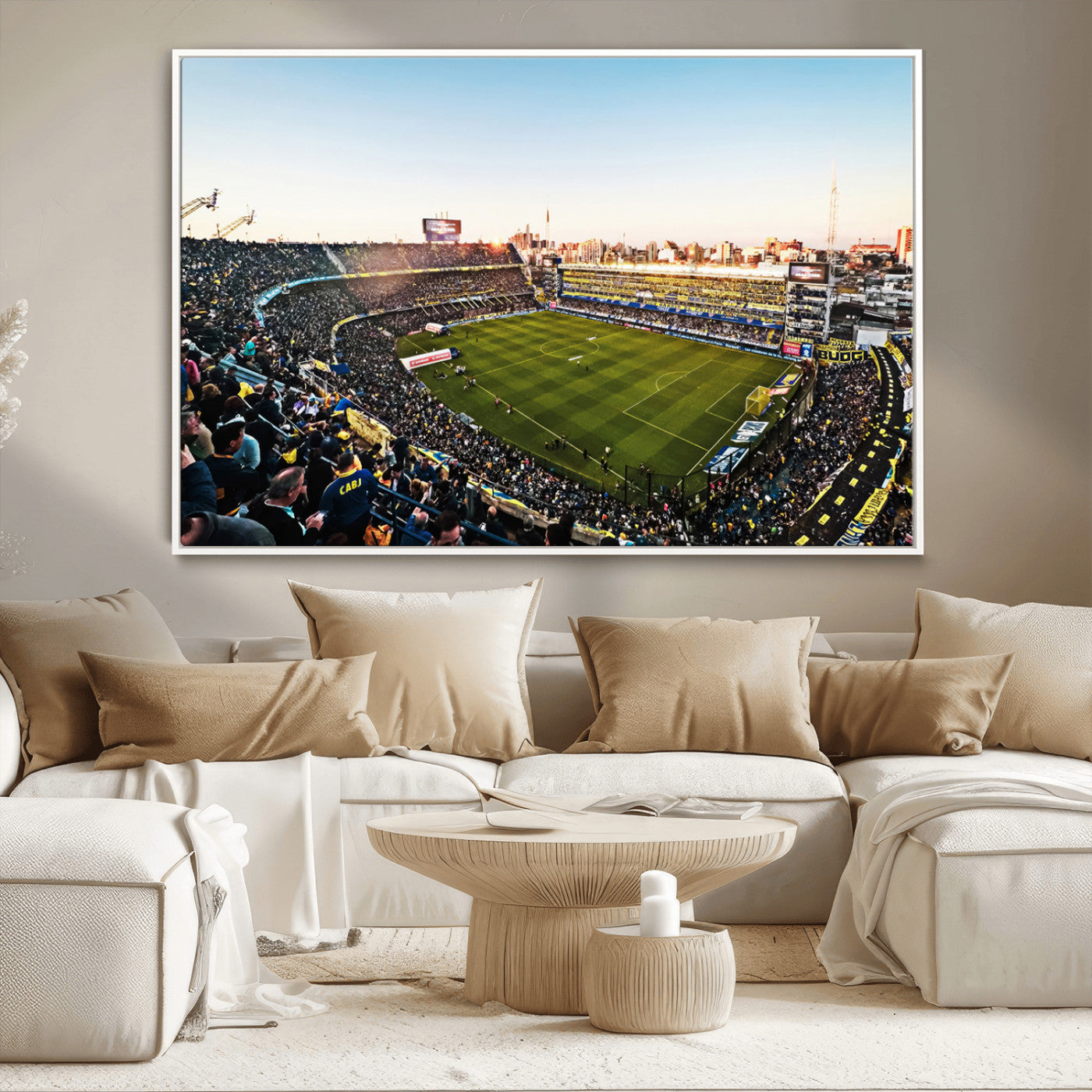 50105-MGV-CV-36X24-Boca Juniors Soccer Team Print - Buenos Aires Bombonera Stadium Wall Art Canvas Print