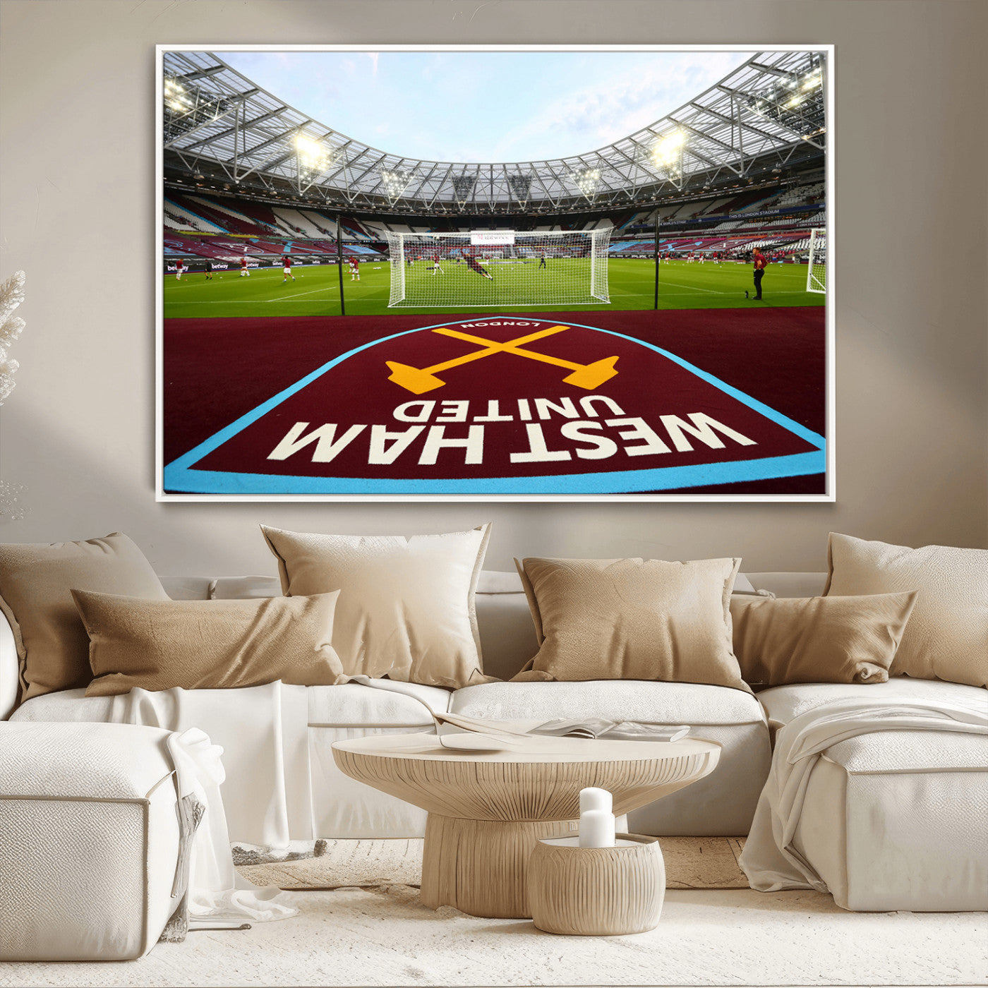 77367-MGV-CV-36X24-West Ham United FC Stadium Canvas Wall Art – London Stadium Football Print – Premier League Team