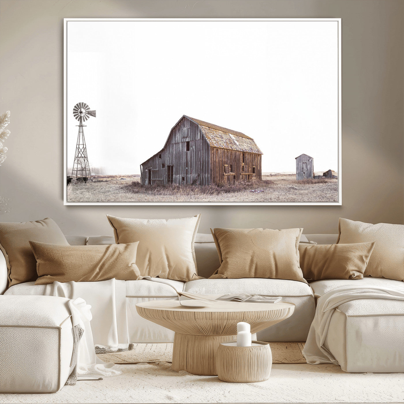 64560-MGV-CV-36X24-Farm Prints Set, Set of 6 Farmhouse Wall Art, Country House Decor