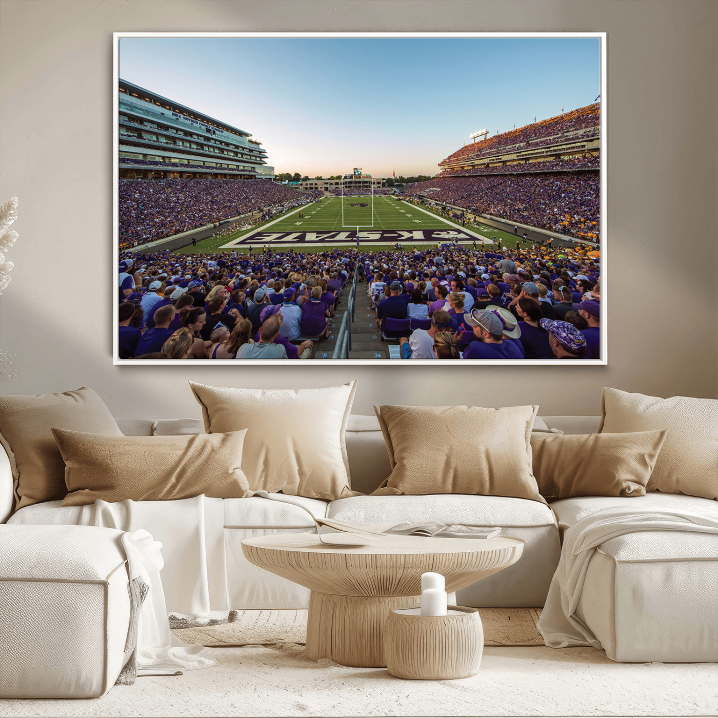 82792-MGV-CV-36X24-Kansas State University Wildcats Football Team Print - Manhattan Bill Snyder Family Football Stadium