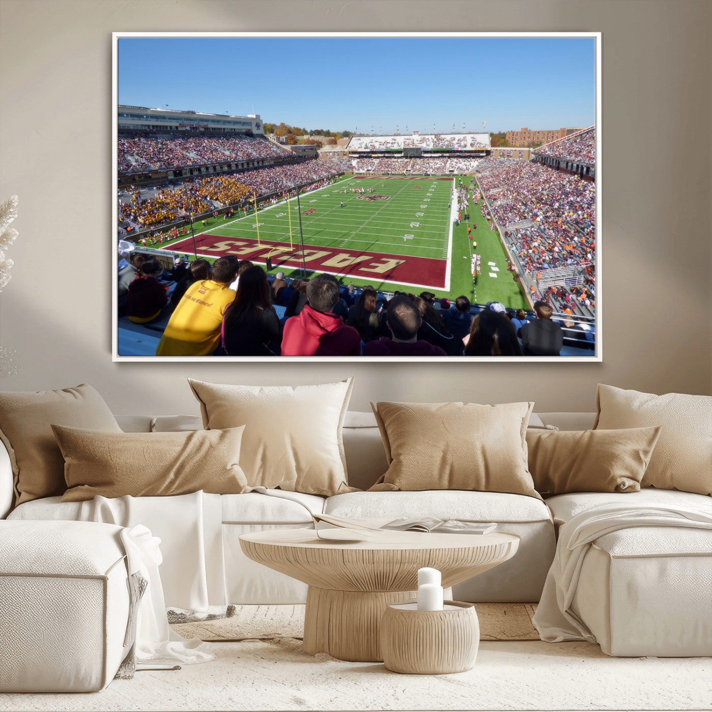 -Boston College Eagles Football Team Print - Boston Alumni Stadium Wall Art Canvas Print