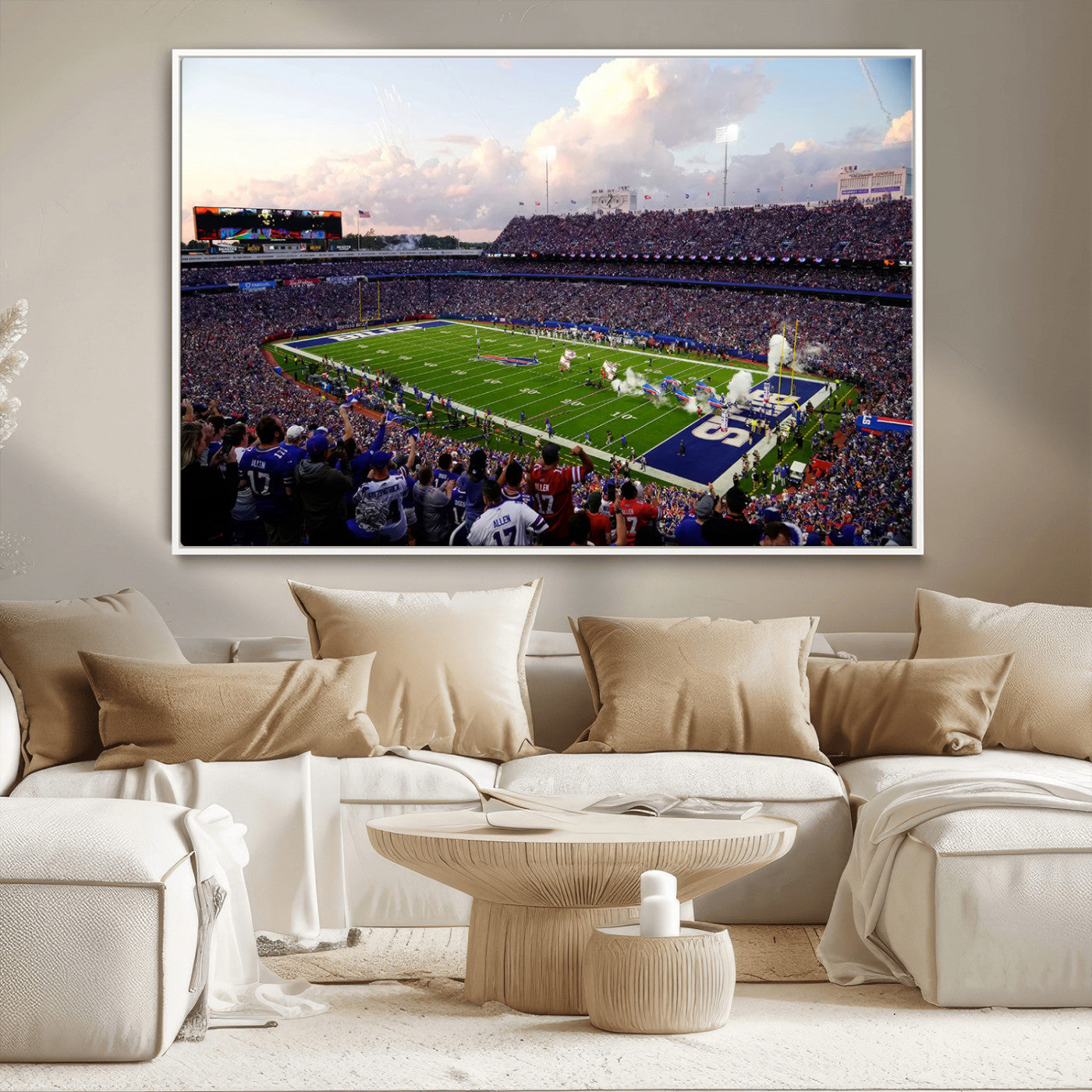 64066-MGV-CV-36X24-Buffalo Bills Football Team Print - Buffalo Highmark Stadium Wall Art Canvas Print