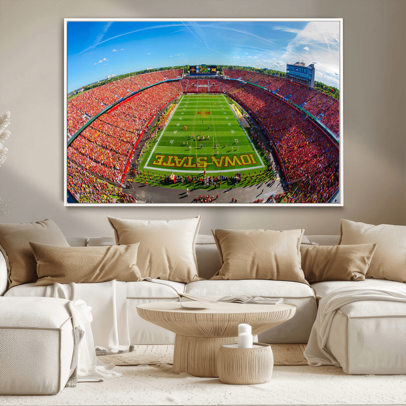 -Iowa State University Cyclones Football Team Print - Ames Jack Trice Stadium Art Canvas Print