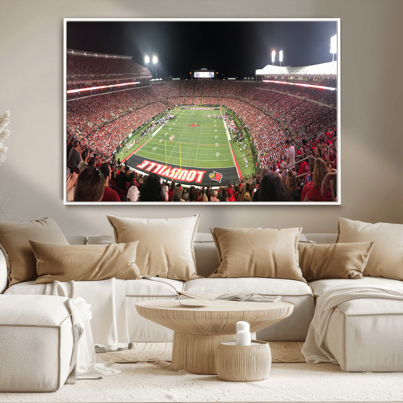 -University of Louisville Cardinals Football Team Print - Louisville Cardinal Stadium Wall Art Canvas
