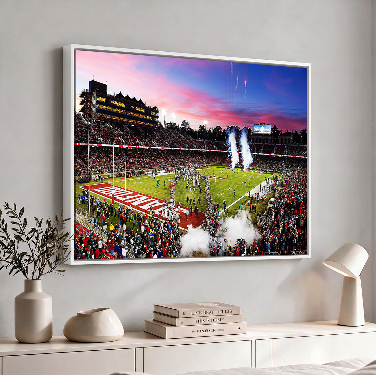 25557-PAN-FL-20X10 - Stanford University Cardinal Football Team Print - Stanford Stadium Wall Art Canvas Print