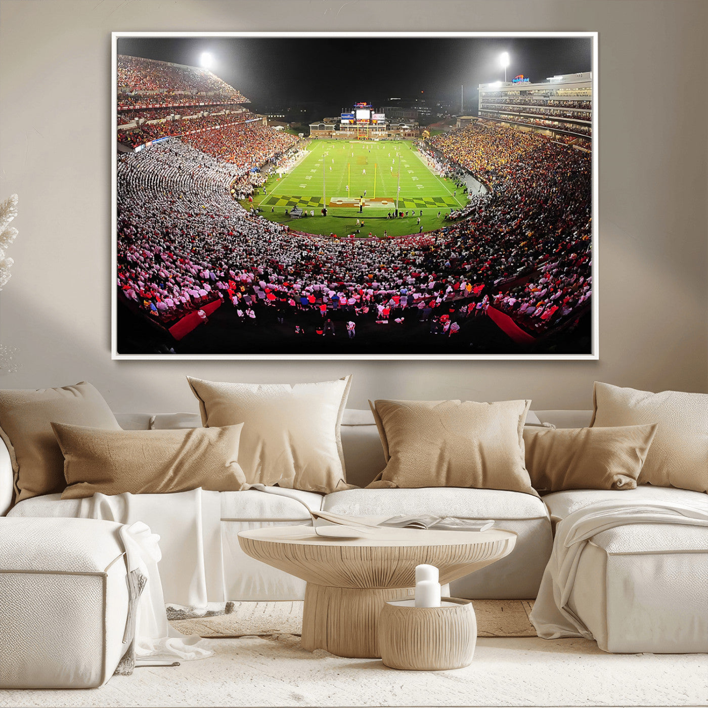 -University of Maryland Terrapins Football Team Print - College Park SECU Stadium Wall Art Canvas