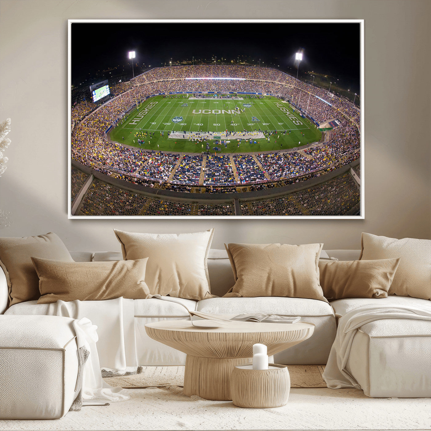 -The University of Connecticut UCONN Huskies Football Team Print - East Hartford Pratt & Whitney