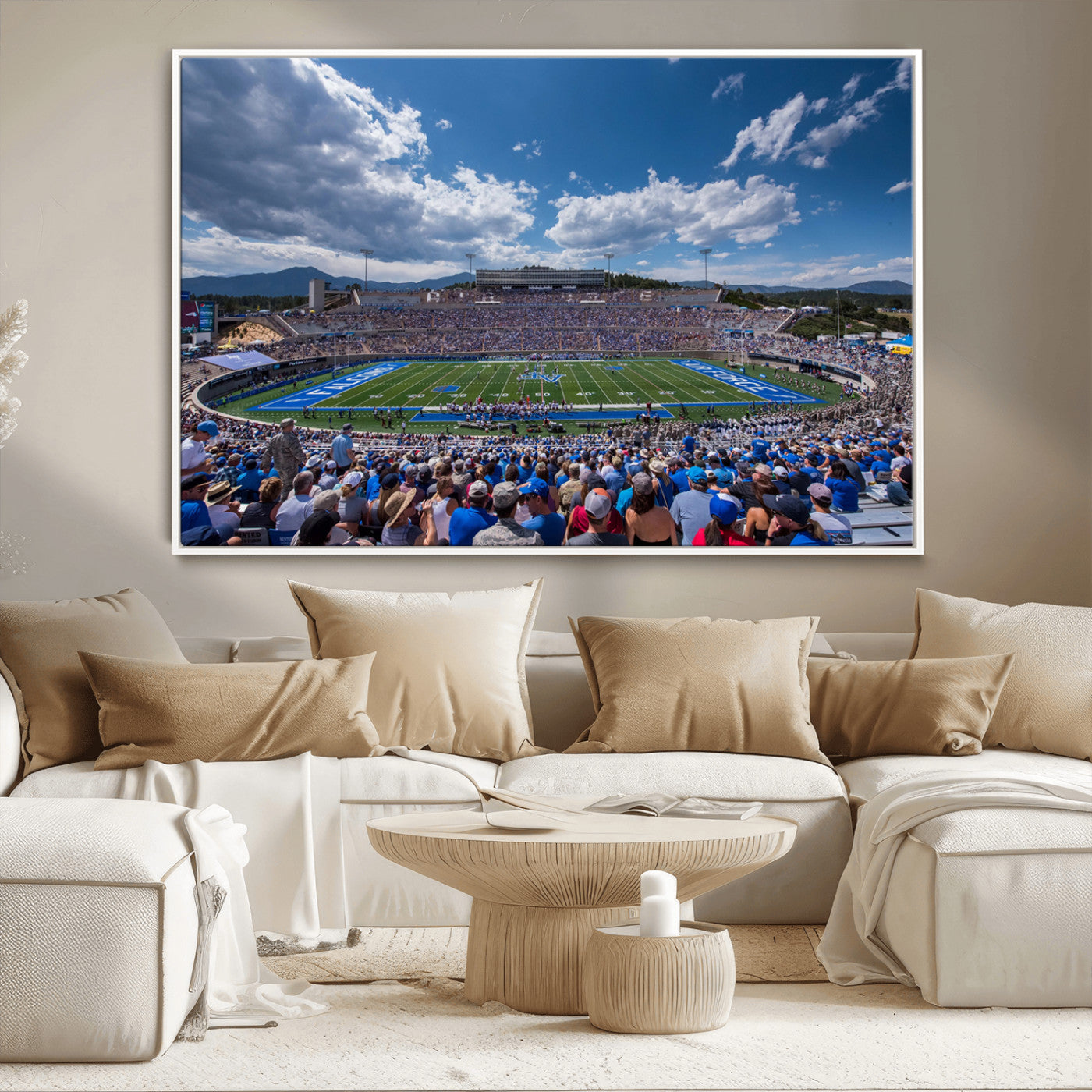 59281-MGV-CV-36X24-Air Force Falcons Football Team Print - Colorado Springs Falcon Stadium Wall Art Canvas Print