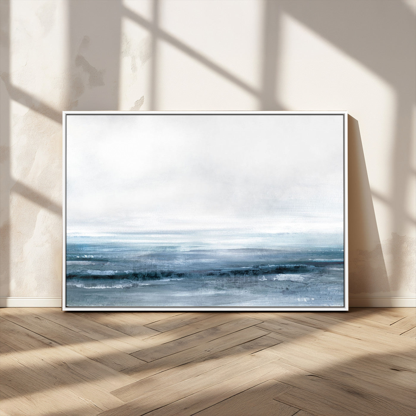 65702-MGV-FC-36X24_White-Blue Ocean Abstract Artwork Wall Art Canvas Print