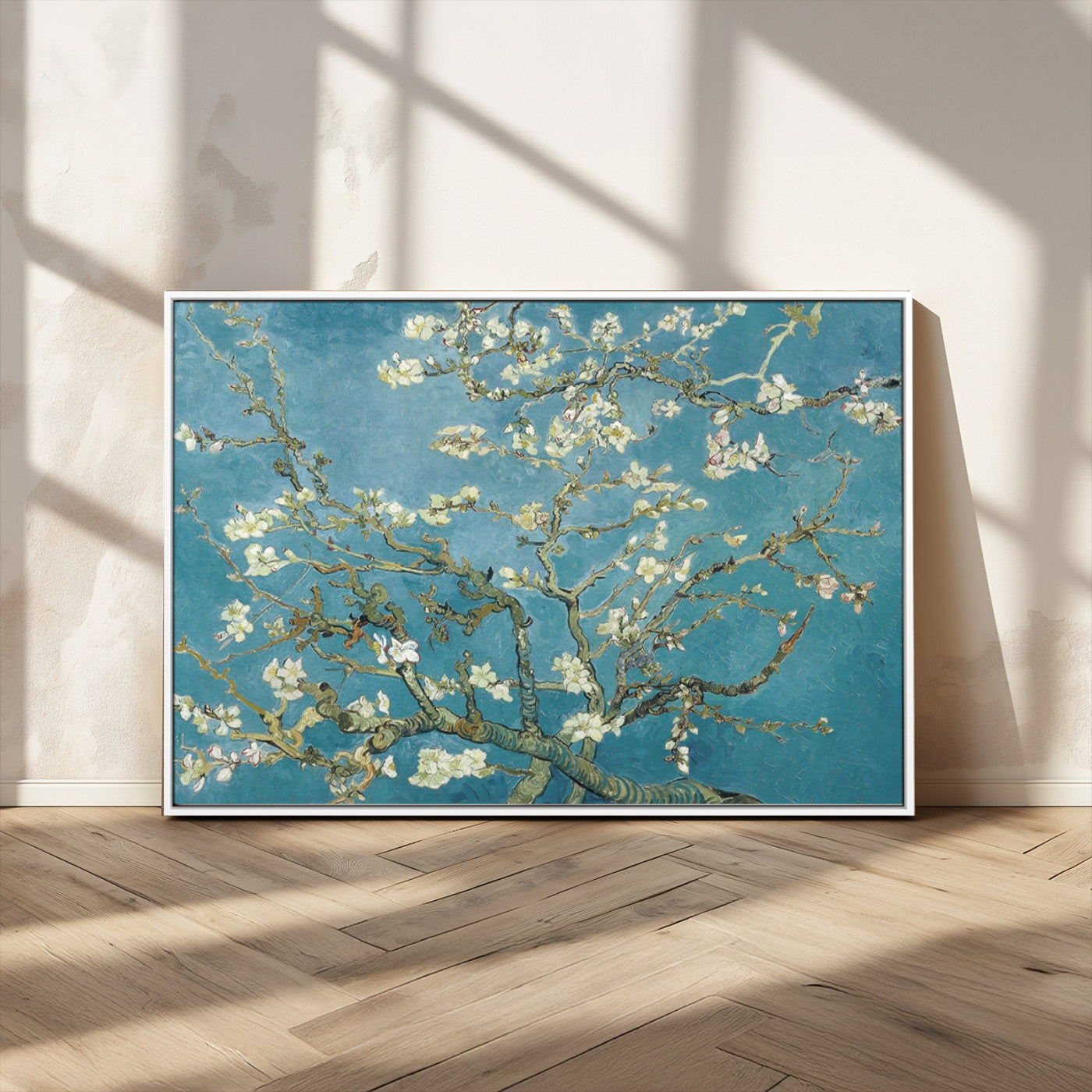 65607-MGV-CV-36X24-Vincent Van Gogh's Almond Blossom Abstract Wall Art Canvas, Van Gogh Almond Blossom Canvas Print