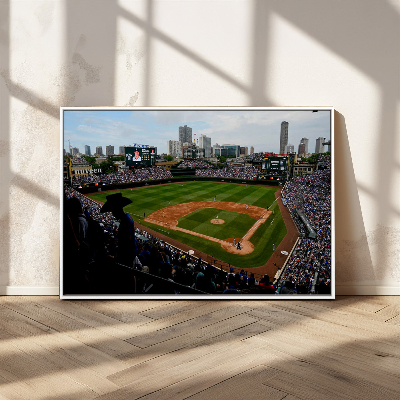 -Chicago Cubs Baseball Team Print - Wrigley Field Stadium Wall Art Canvas Print