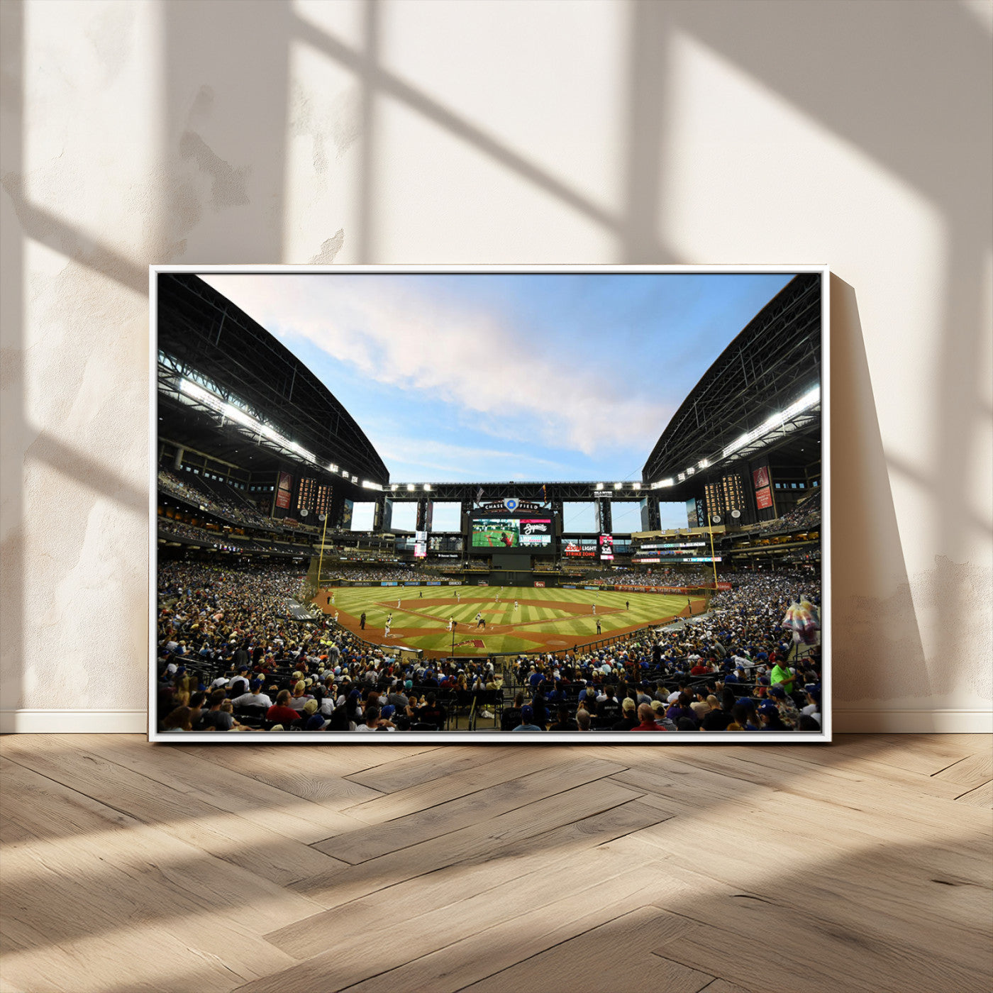 92672-MGV-CV-36X24-Arizona Diamondbacks Team Print - Phoenix Chase Field Stadium Wall Art Canvas Print