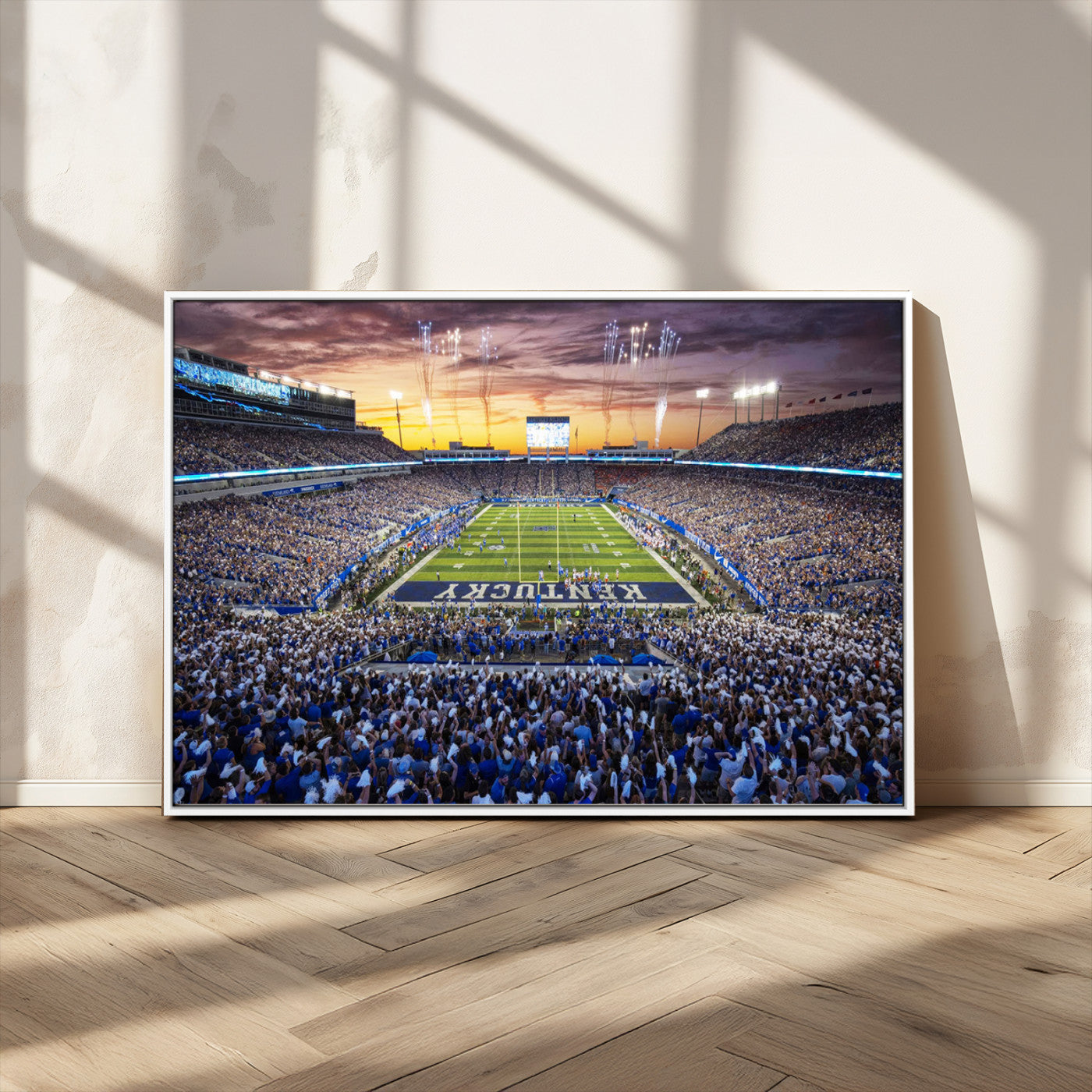 78524-MGV-CV-36X24-Kroger Field Wall Art Print - Kentucky Stadium Wall Art Print - Sunset Football Stadium Wall Decor -
