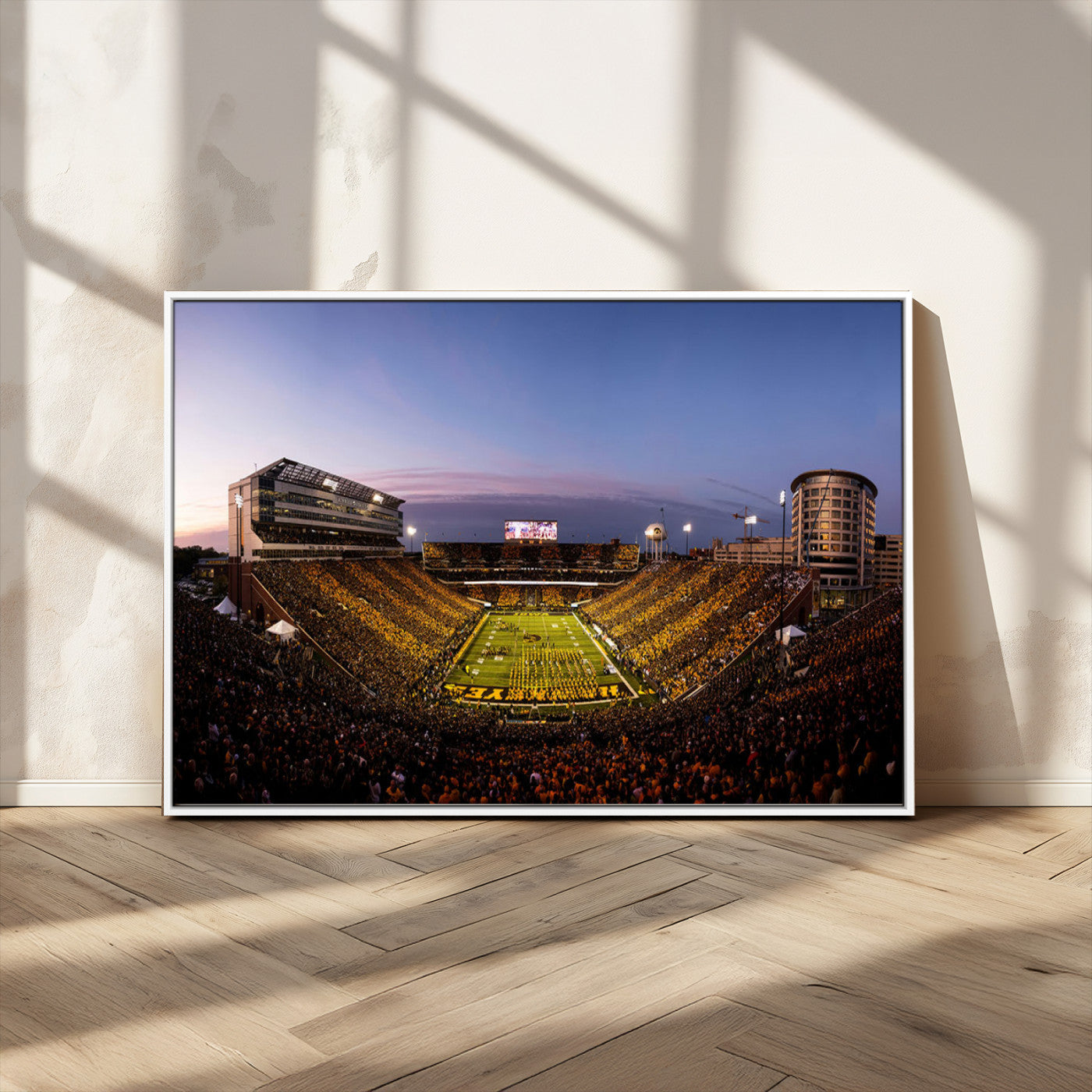 82557-MGV-CV-36X24-Iowa Hawkeyes Kinnick Stadium Wall Art Canvas Print, Framed Iowa Hawkeyes Kinnick Stadium Canvas