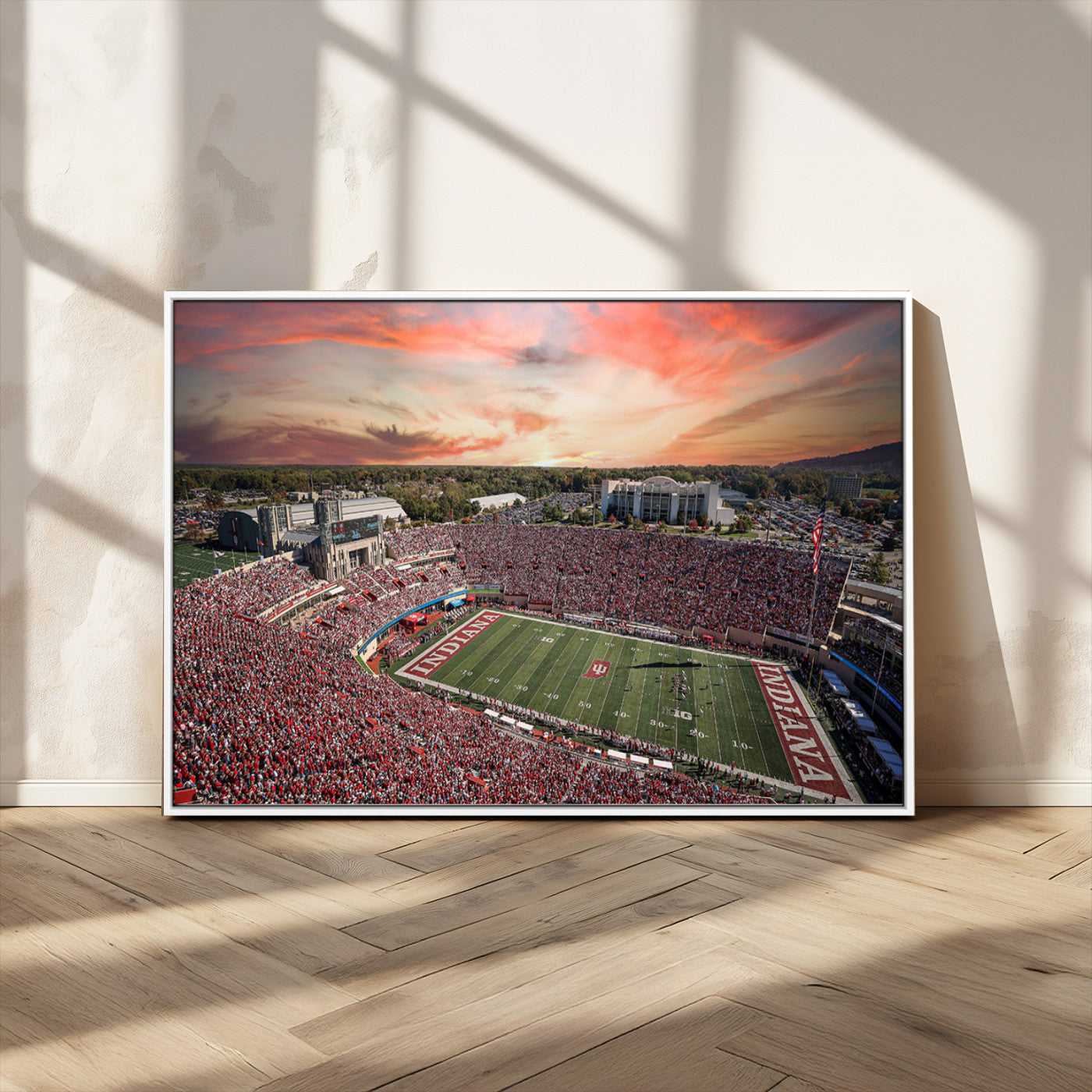 51135-MGV-CV-36X24-Indiana Memorial Stadium Wall Art Canvas Print, Framed Studium Canvas Art, Indiana Memorial Stadium