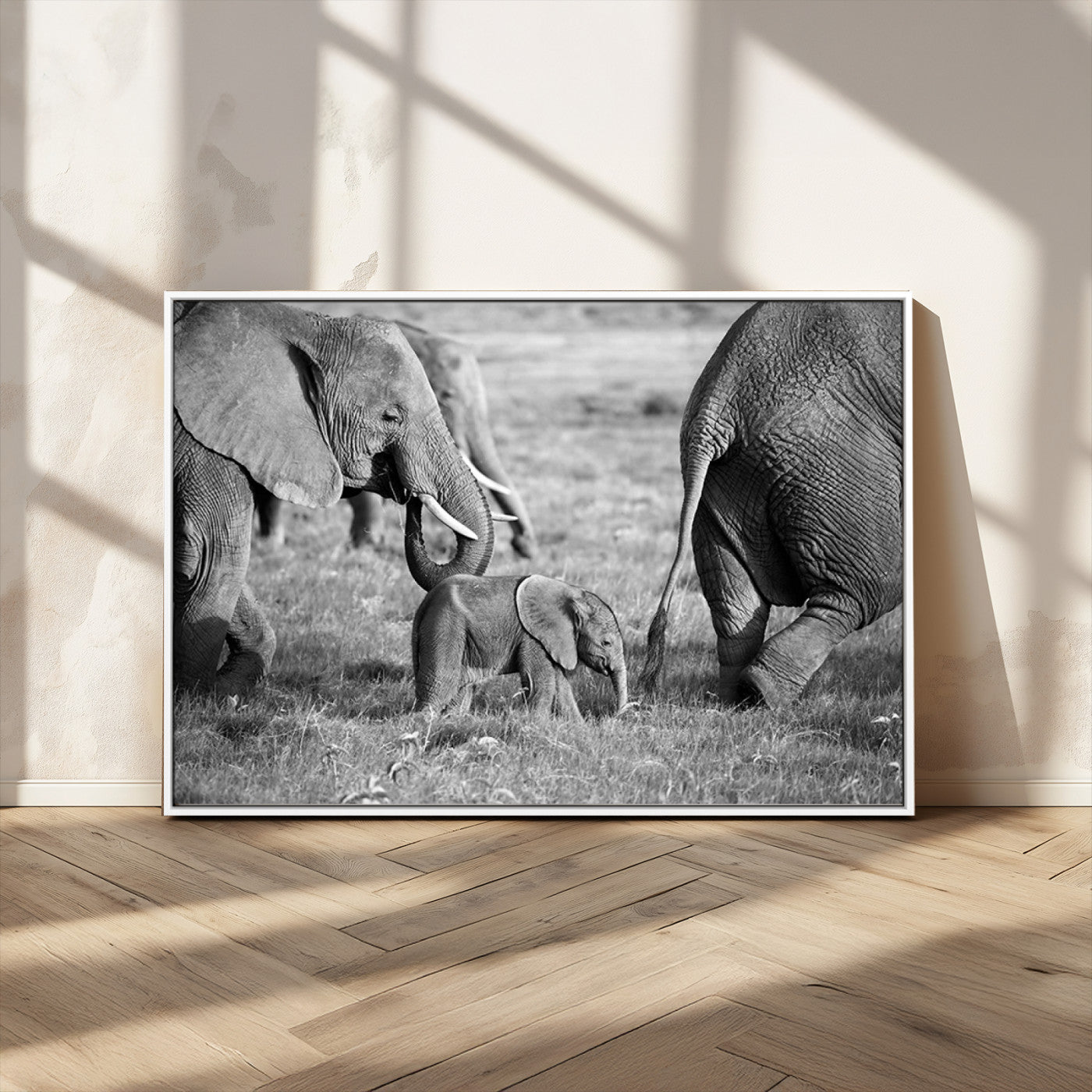 -Wild Elephant Wall Art Canvas Print