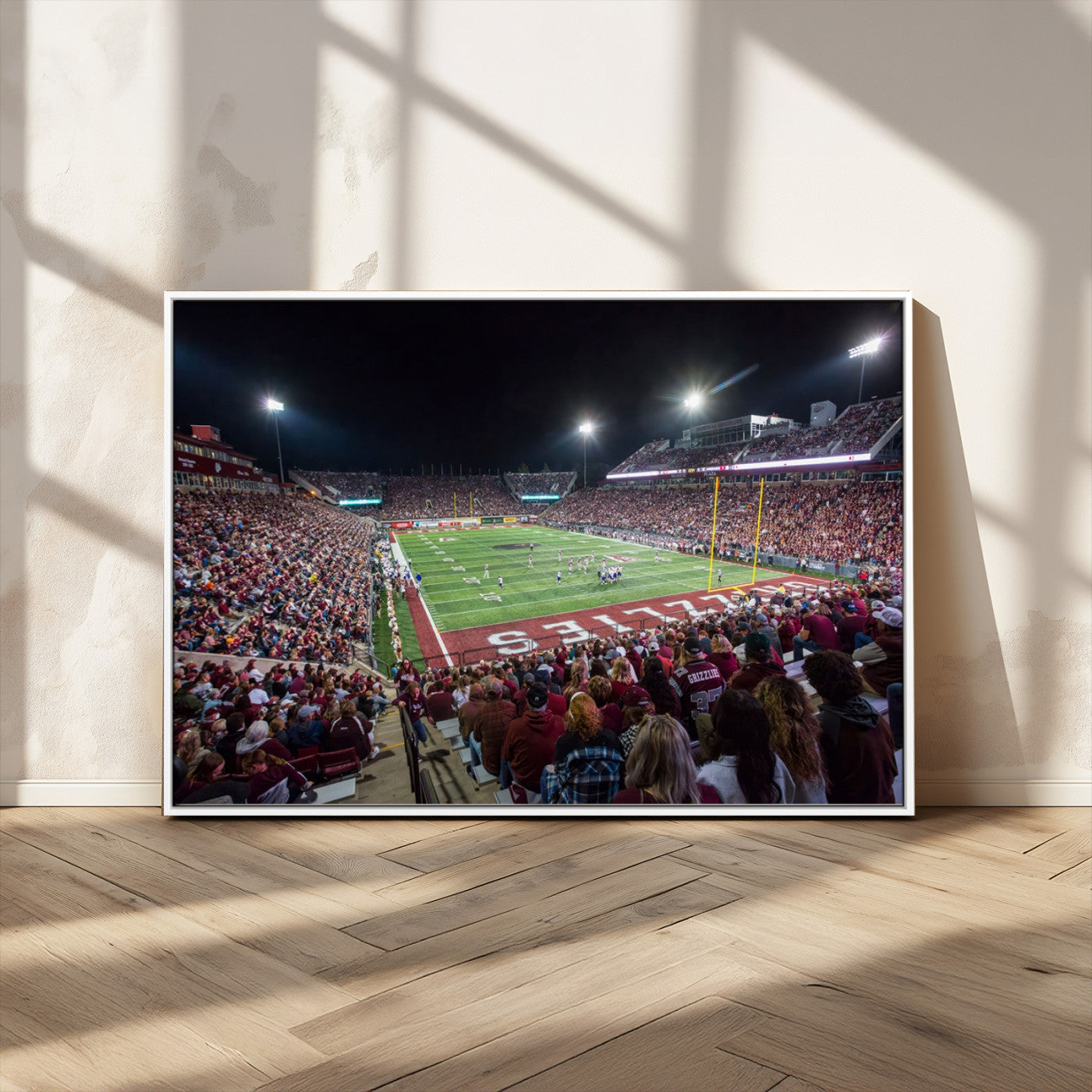 -American Football Wall Art Canvas Print Framed Stadium Sport Wall Art Print Iconic Game Day Decor for Home, Office