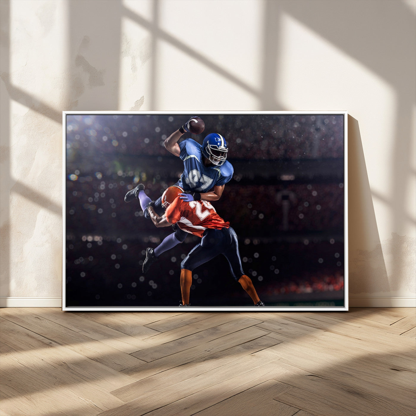 76491-MGV-CV-36X24-American Football Wall Art Canvas Print, Stadium Sport Wall Art Print