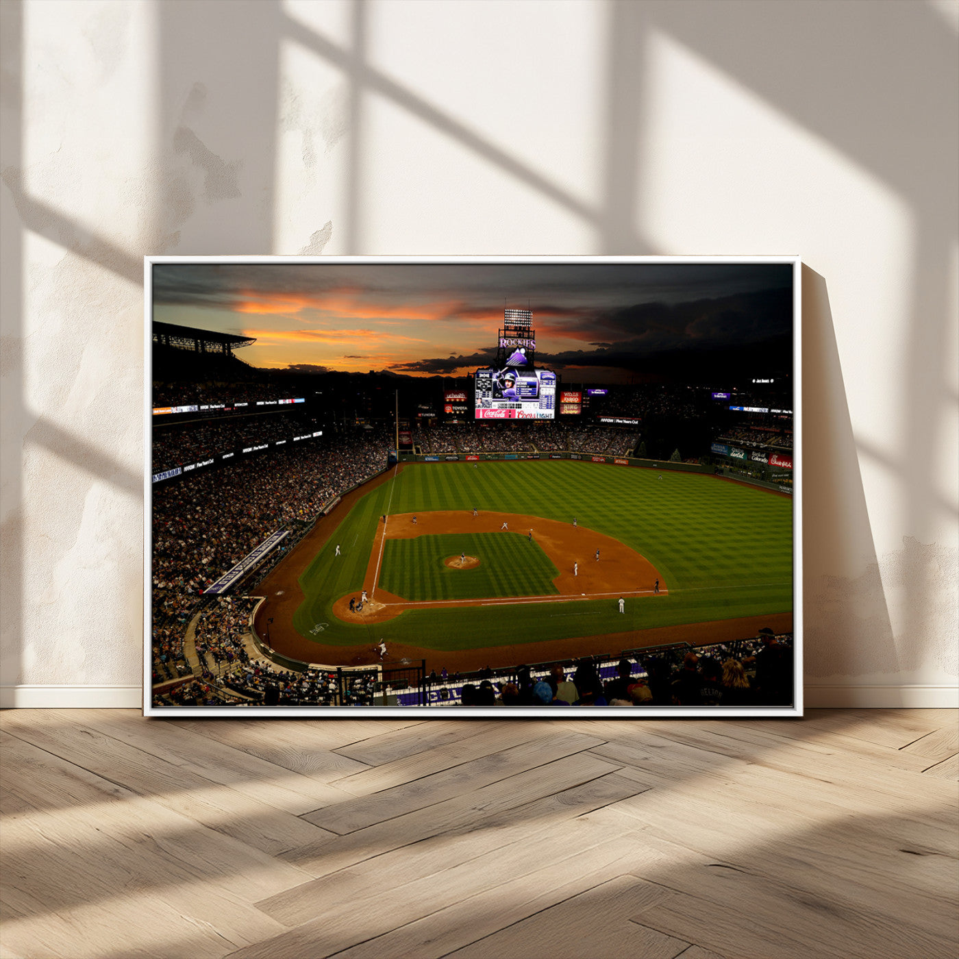57060-MGV-FC-36X24_White-Colorado Rockies Coors Field Wall Art Canvas Print - MLB Baseball Stadium