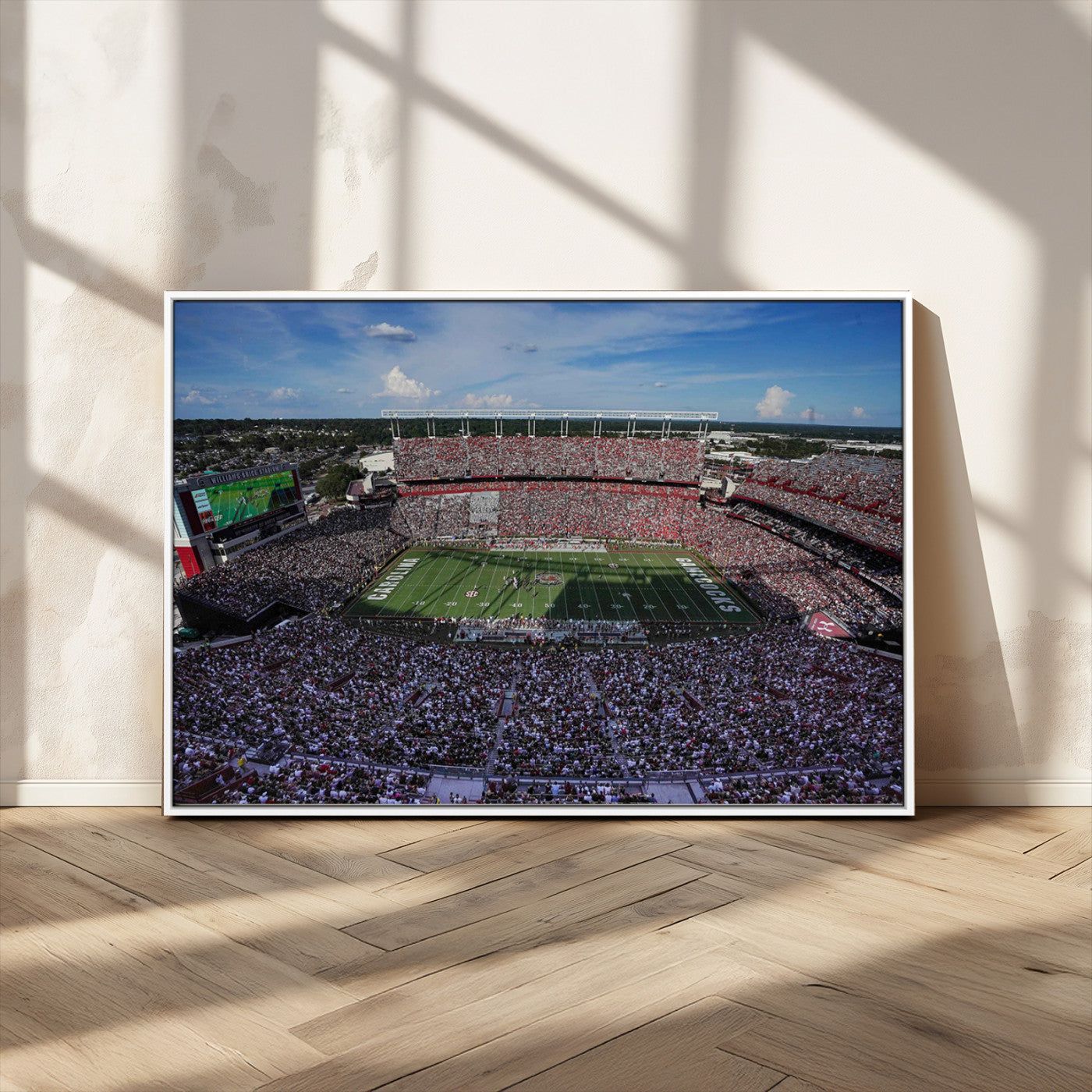 83382-MGV-FC-36X24_White-South Carolina Gamecocks Football Team Print - Columbia Williams-Brice Stadium Wall Art Canvas Print