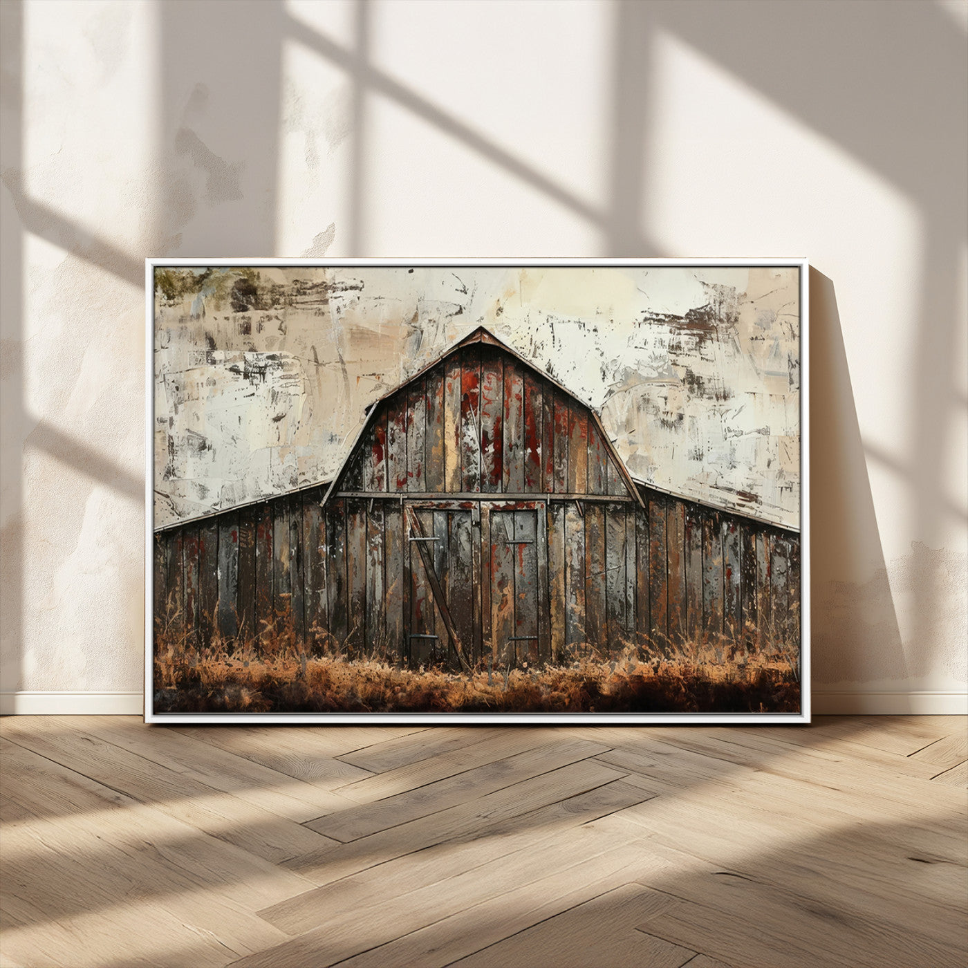 -Rustic Barn Wall Art | Farmhouse Wall Decor Canvas Print | Ready to Hang Barn Decor for Cabin or