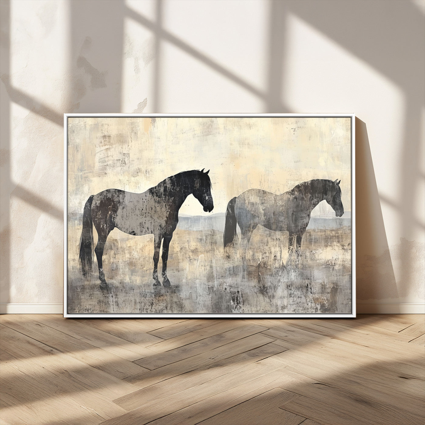 -Vintage Horses Wall Art Canvas Print
