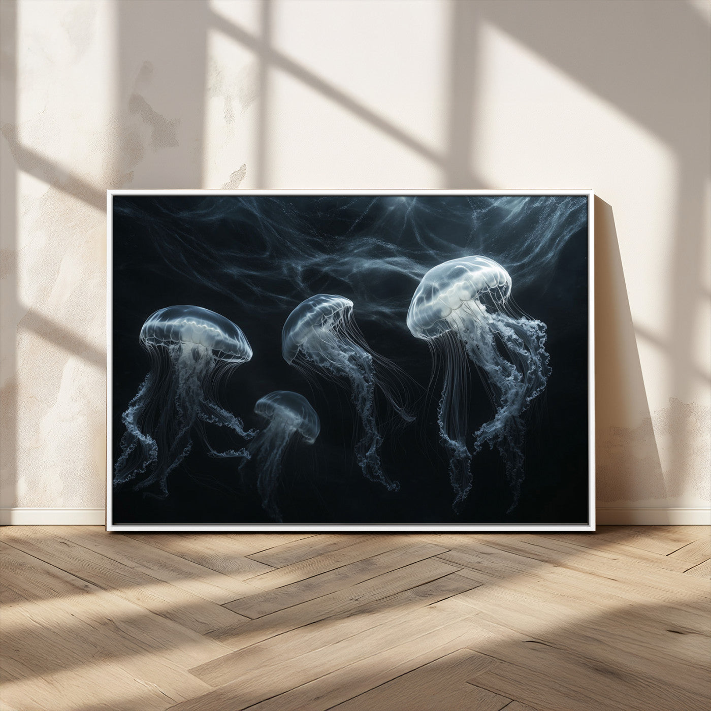 -Jellyfish Wall Art Canvas Print, Elegant Wall Decor